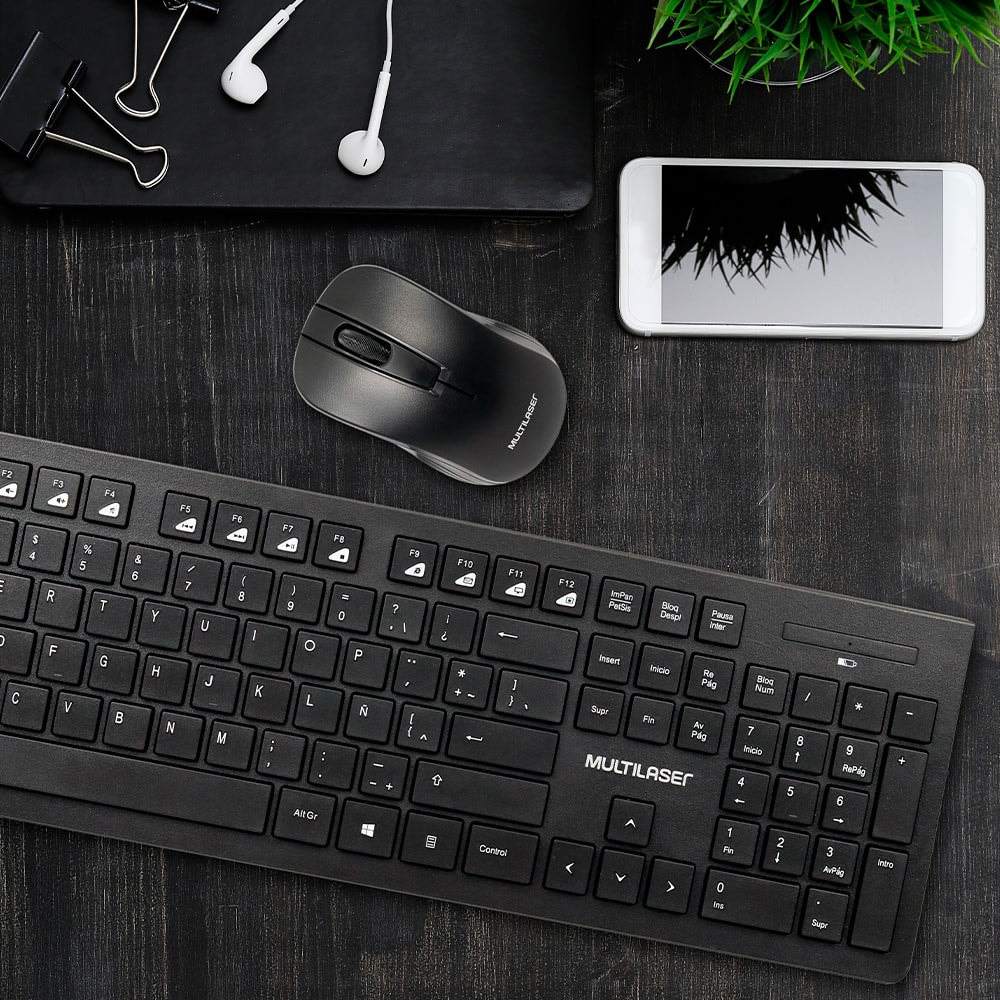 Combo inalámbrico 2 en 1 Teclado y Mouse Multi Slim USB — imagen 3