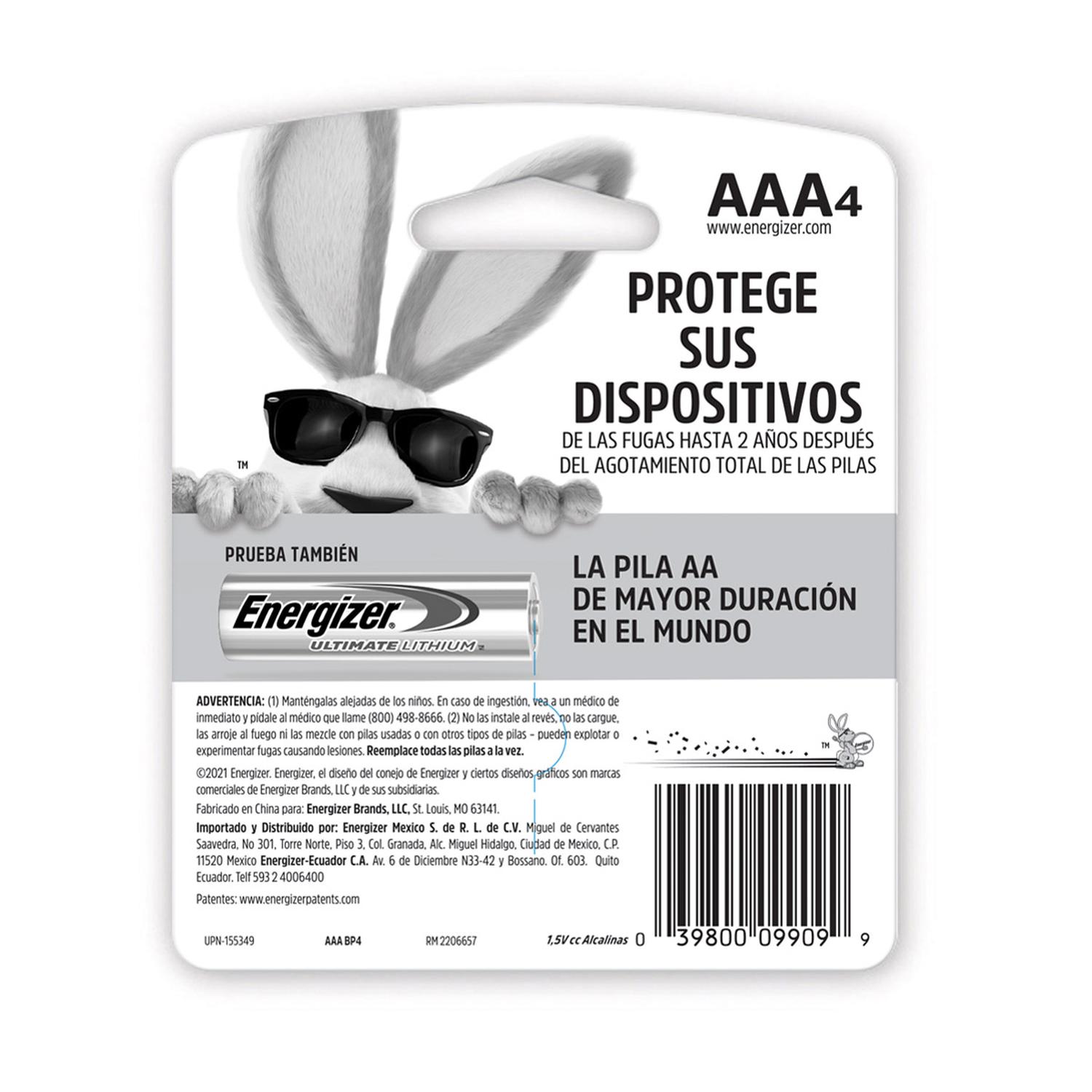 Pila Energizer Max Alcalina Aaa Con 4 Piezas E92bp-4 — imagen 7