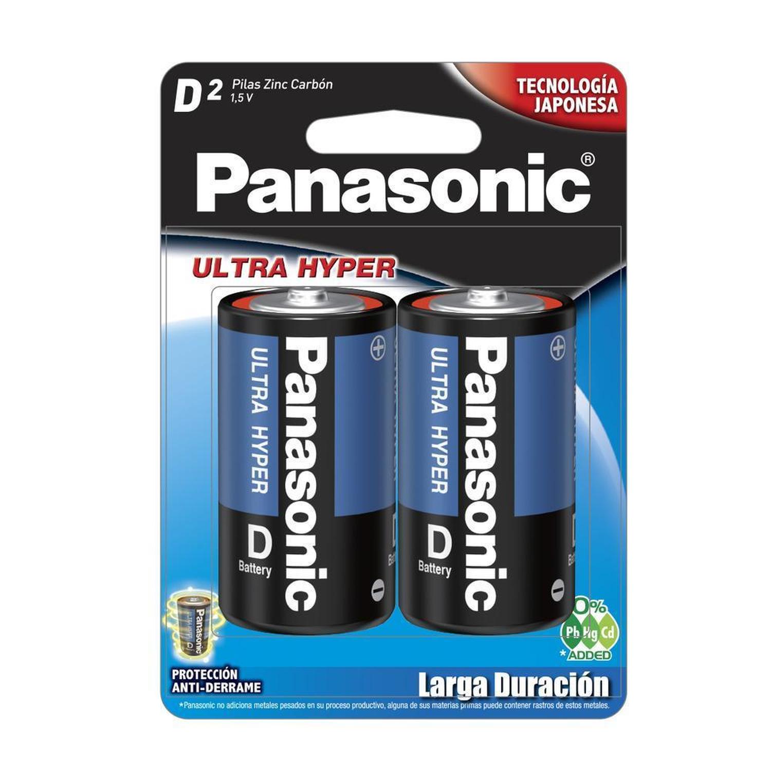 Pila Panasonic Carbón Zinc Azul D Con 2 1.5v — imagen 2