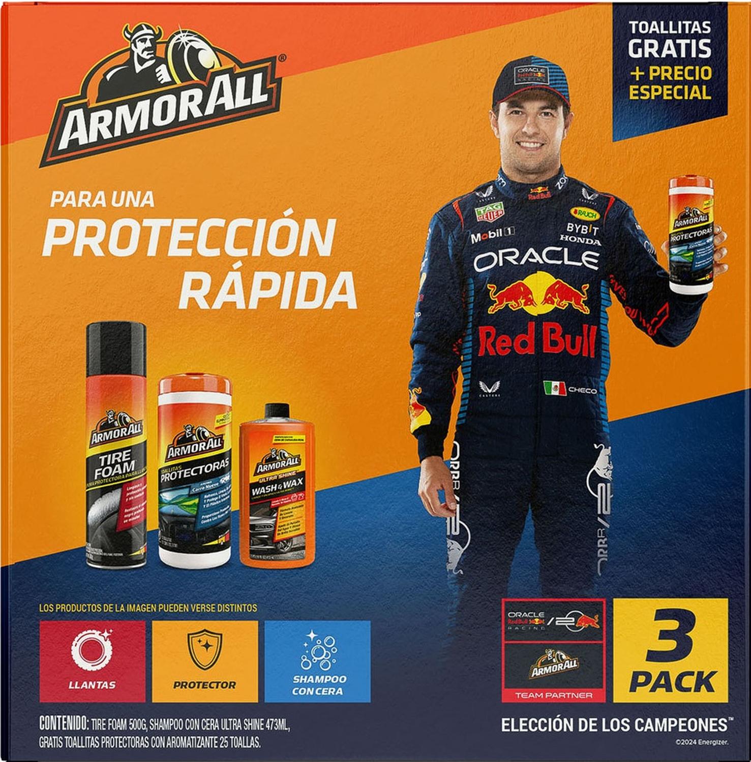 KIT COCHE SHAMPOO + TOALLAS + ESPUMA LLANTAS ARMOR ALL — imagen 3
