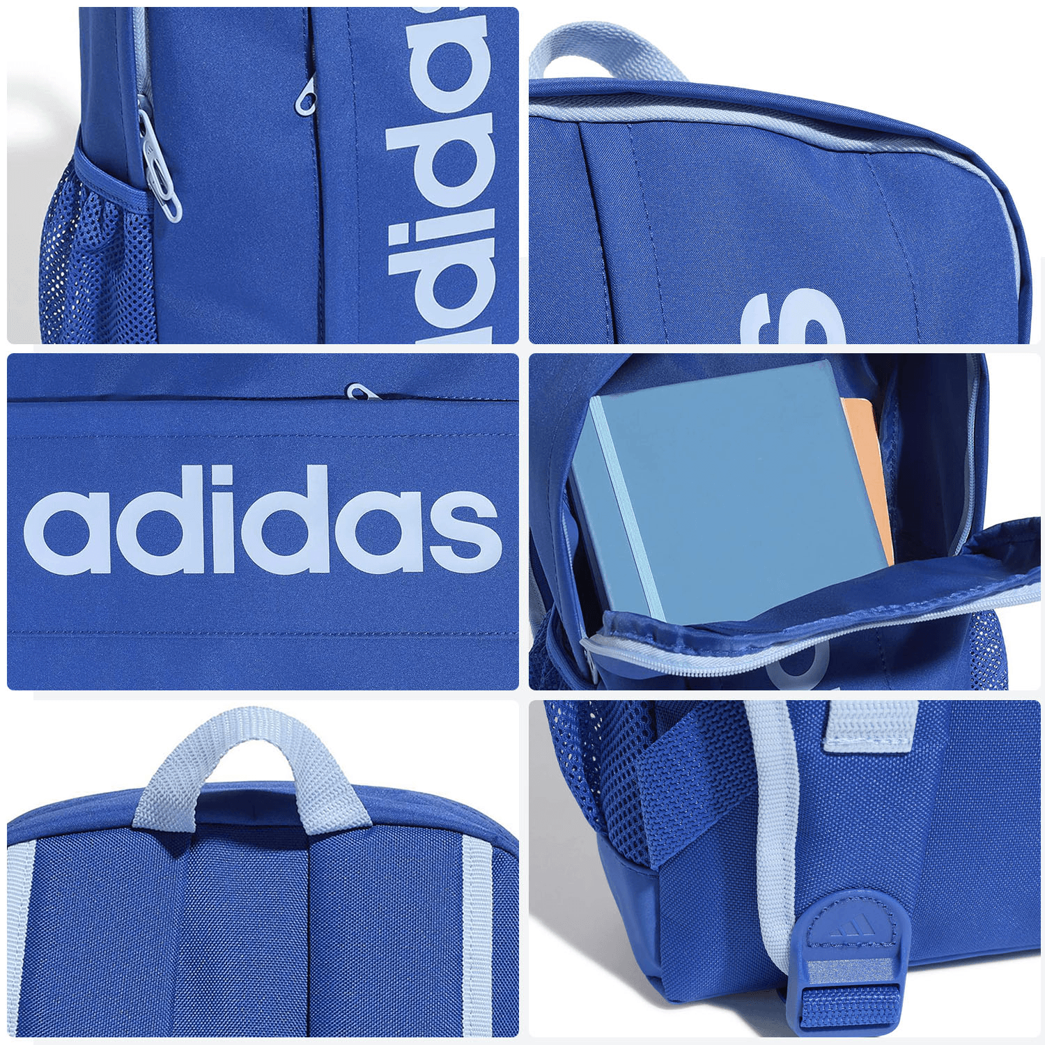Mochila Adidas Lineal Niño Azul Escolar Ligera Original Infantil 10L — imagen 5
