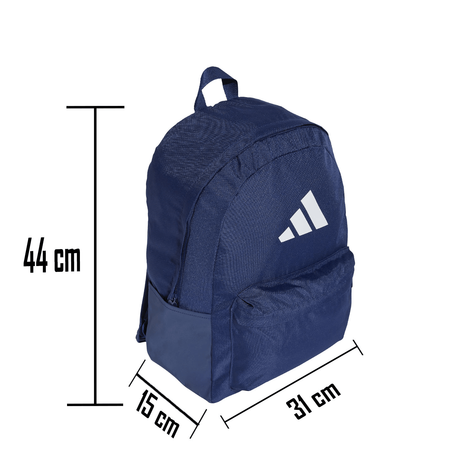 Mochila Adidas Classic 3 Bars Azul Marino Dama Hombre 27L — imagen 3