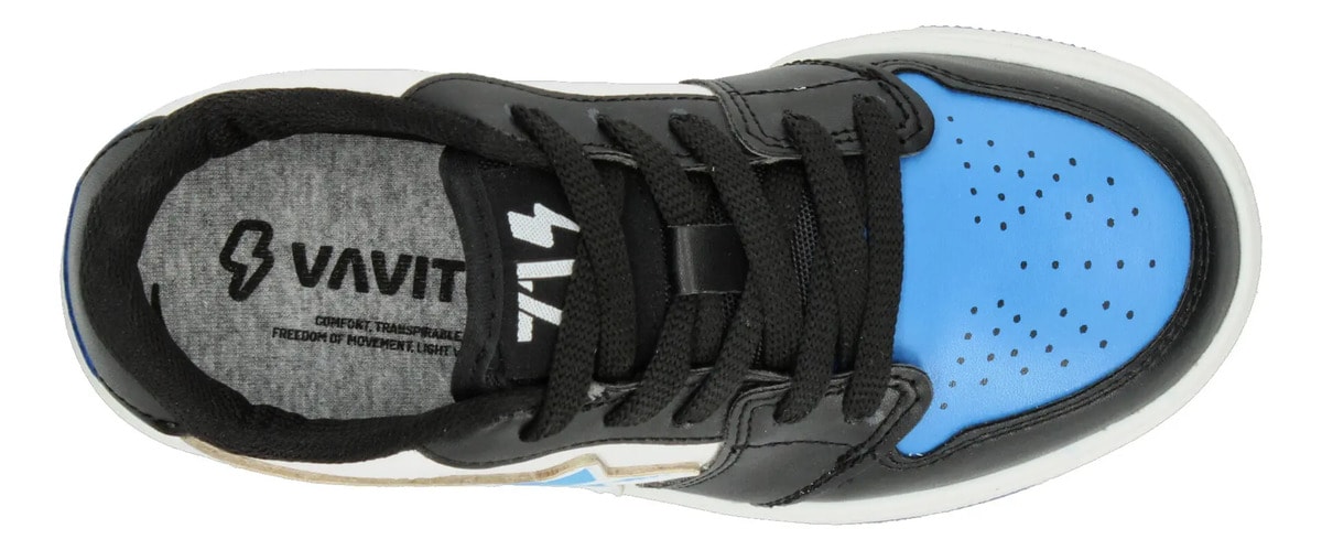 Tenis Vavito Niño Casual Diseño Estrella Ligero Cintas Ajustables Azul, Negro Infantil T18-21 — imagen 17