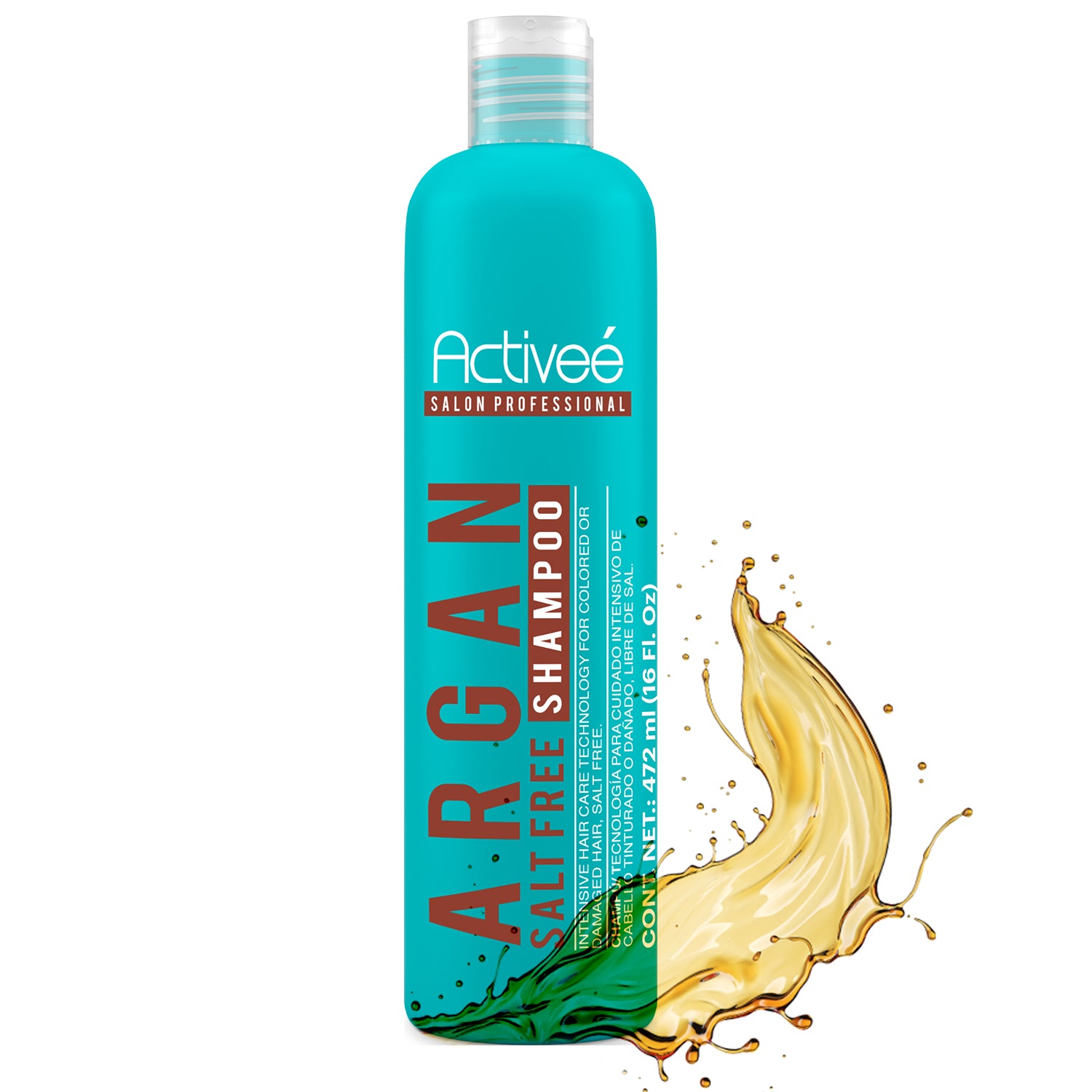 Shampoo Activee Professional Argan Tecnologia para cuidado Intensivo de Cabello Teñido o Dañado Libre de Sal — imagen 2