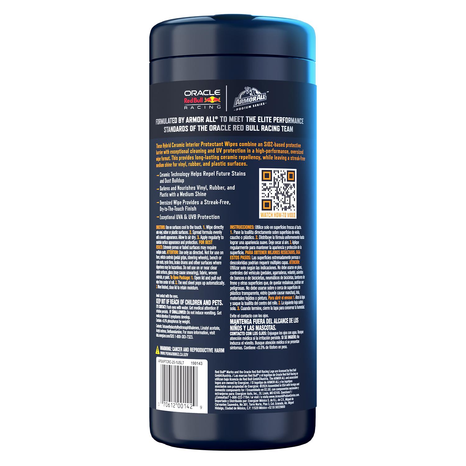 TOALLITAS PROTECTORAS COCHE CERAMICO ARMOR ALL RED BULL — imagen 3