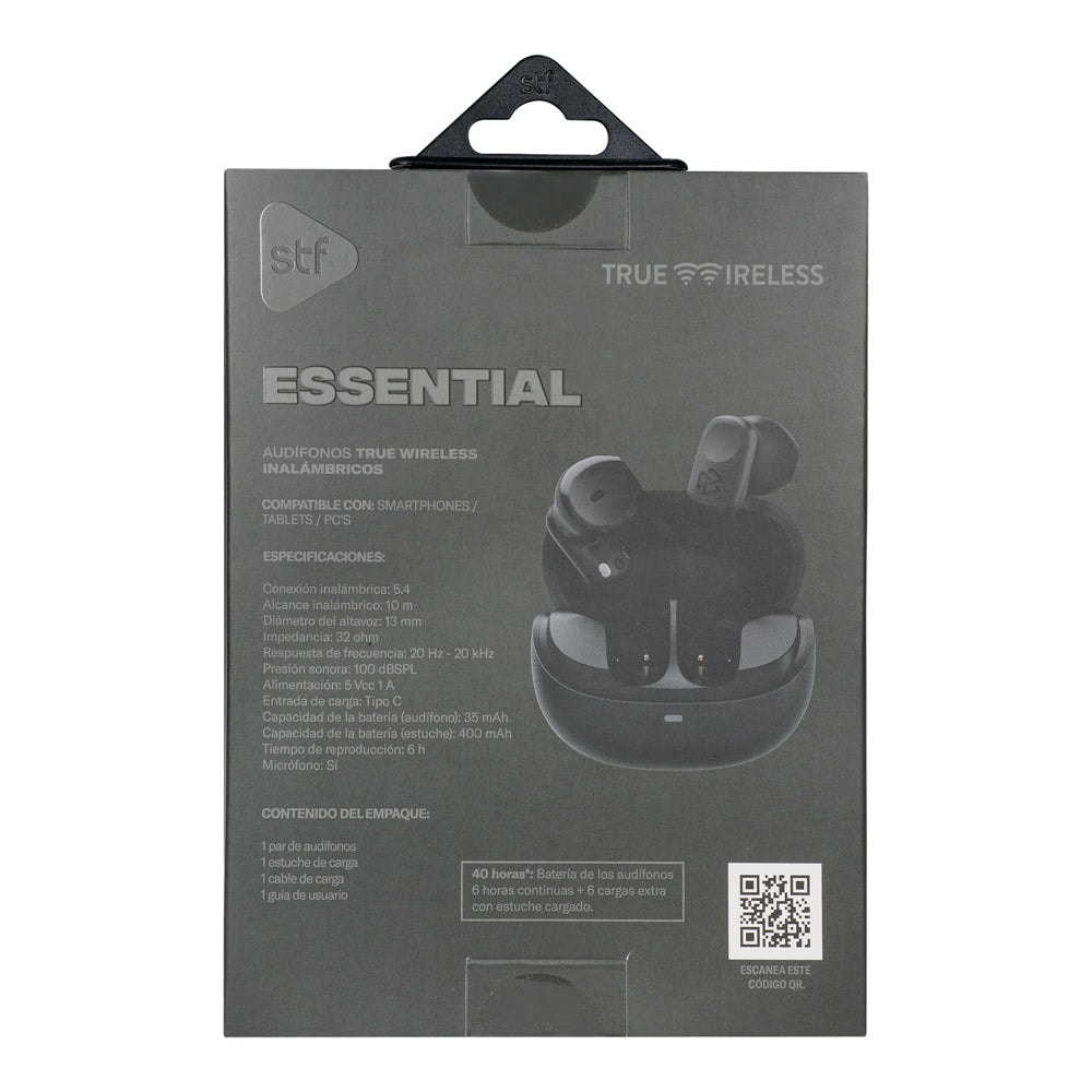 Audífonos Inalámbricos Tws Essential STF 40hrs Uso Protección IPX4 Negro — imagen 19