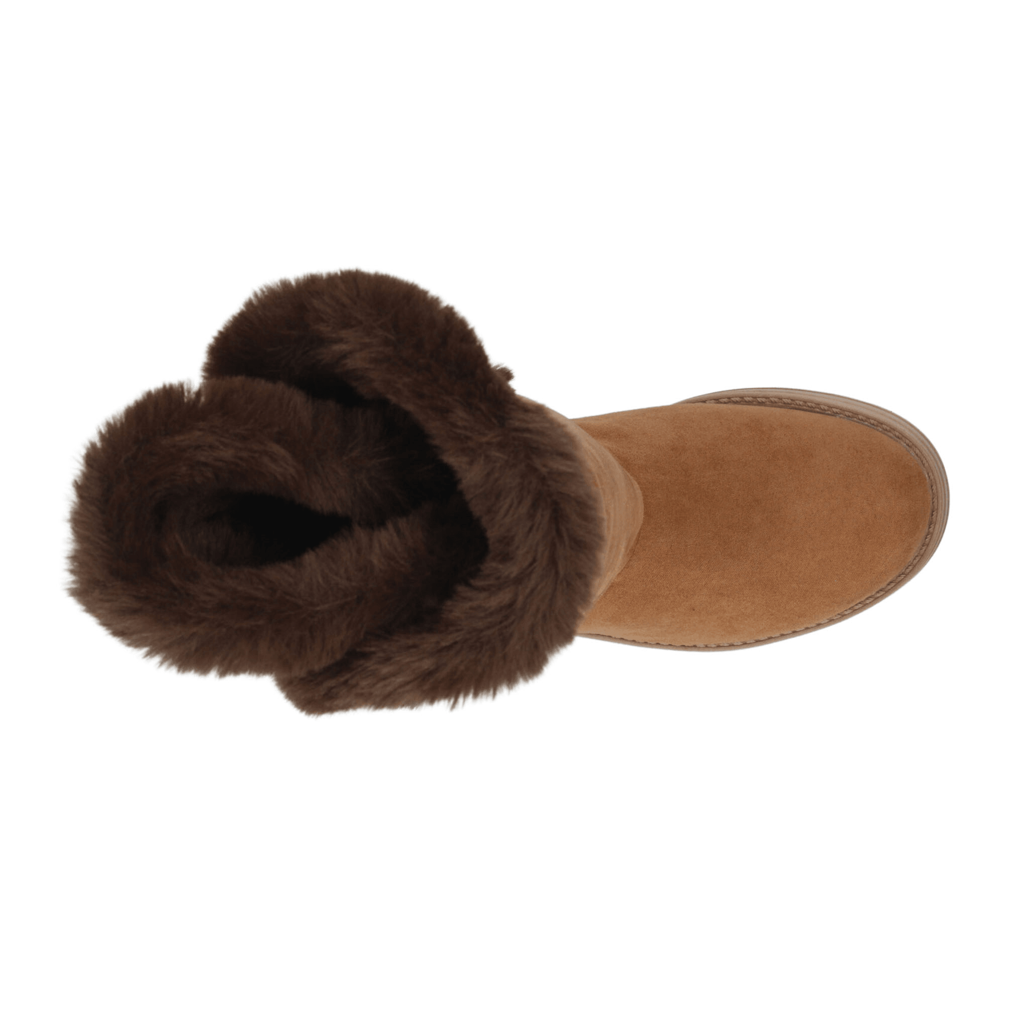 Bota Rojo Cereza Dama Invierno Larga Peluche Casual Café Mujer — imagen 17