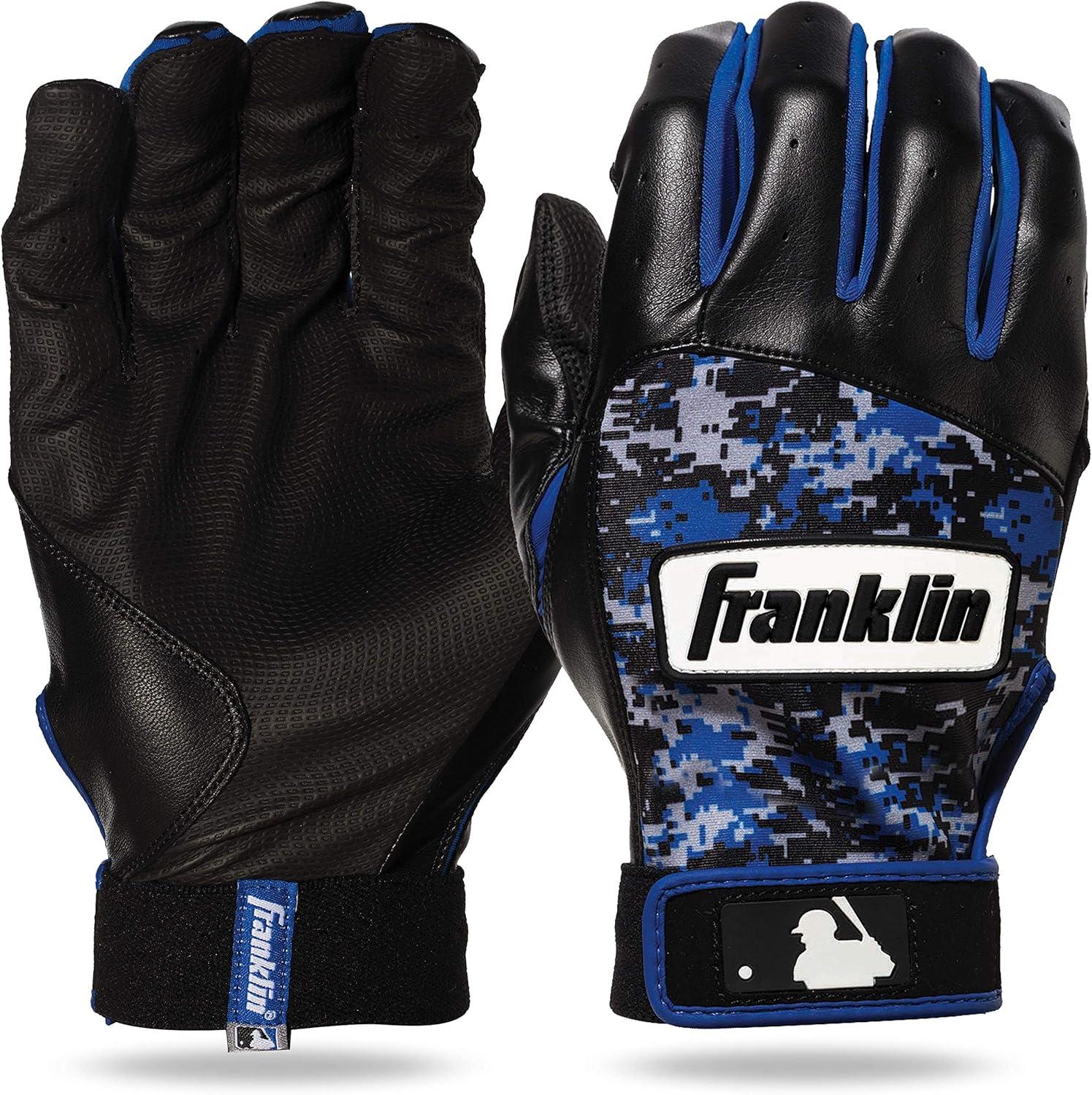 Guanteletas de Beisbol Franklin Digitek Talla L Negro Azul — imagen 1