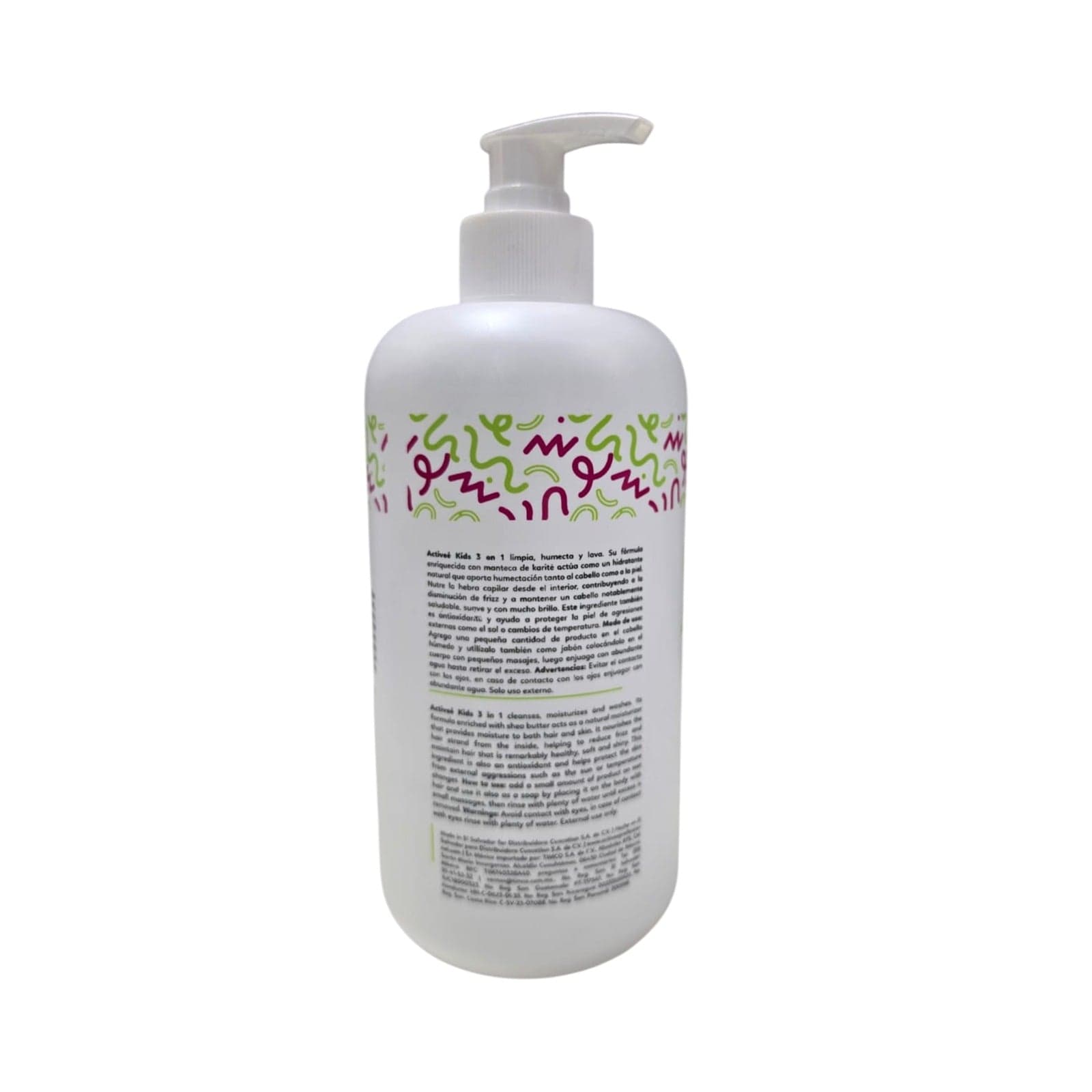 Shampoo Acondicionador Gel de Baño 3 en 1 Activeé Kids Hidratación y Protección Solar para Piel y Cabello — imagen 4