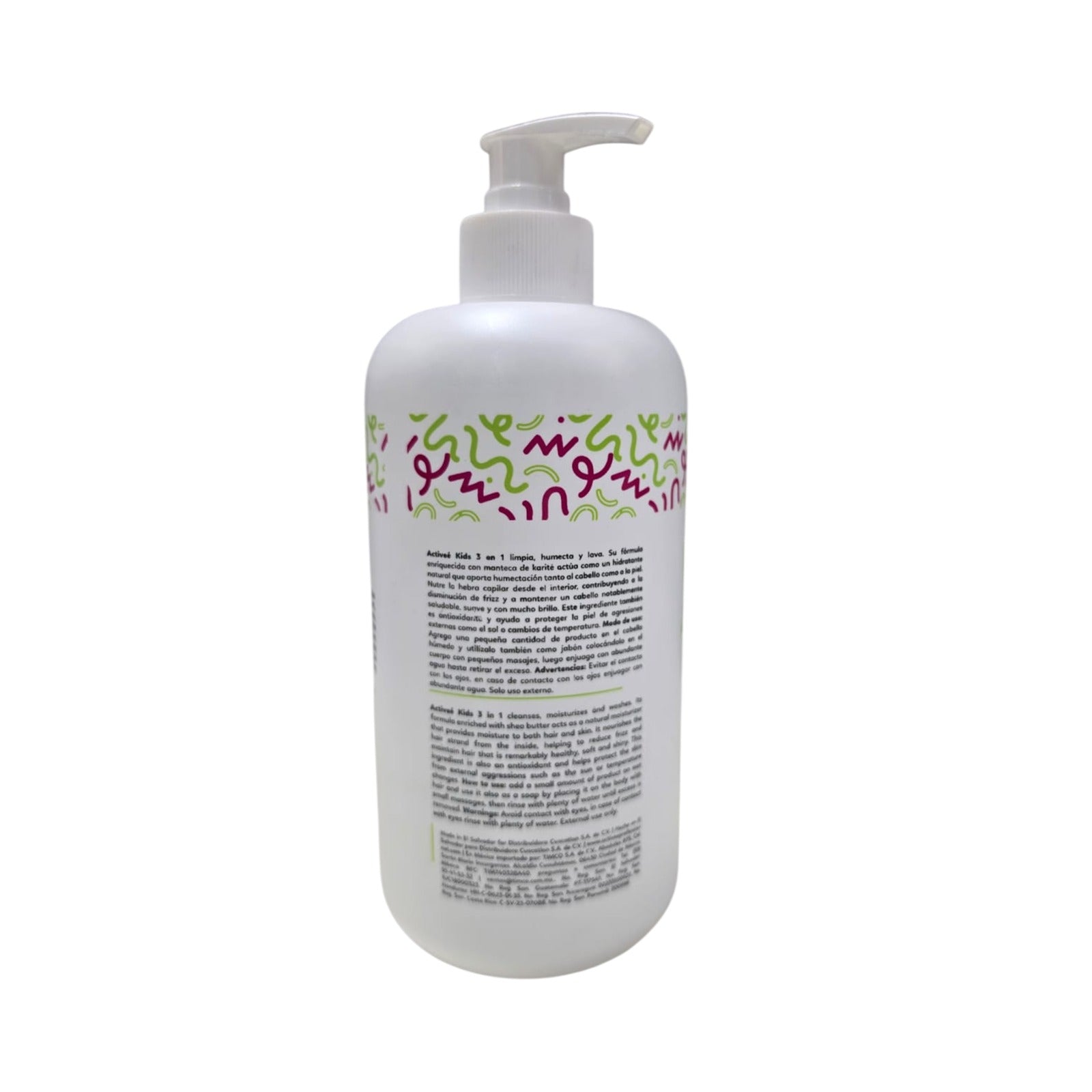 Shampoo Acondicionador Gel de Baño 3 en 1 Activeé Kids Hidratación y Protección Solar para Piel y Cabello — imagen 4