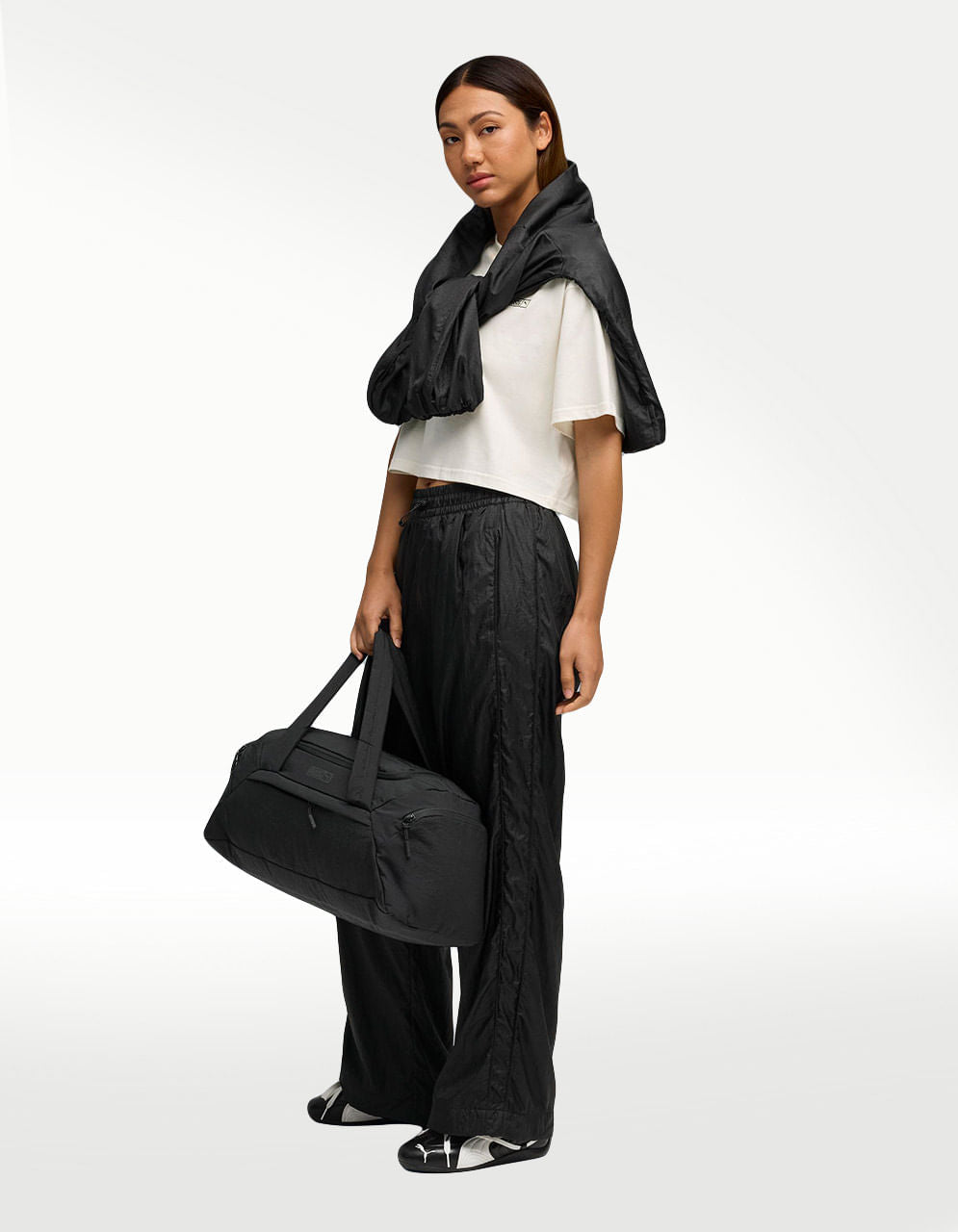 Pants Puma X Rosé T7 Relaxed Track Negro - Mujer — imagen 6