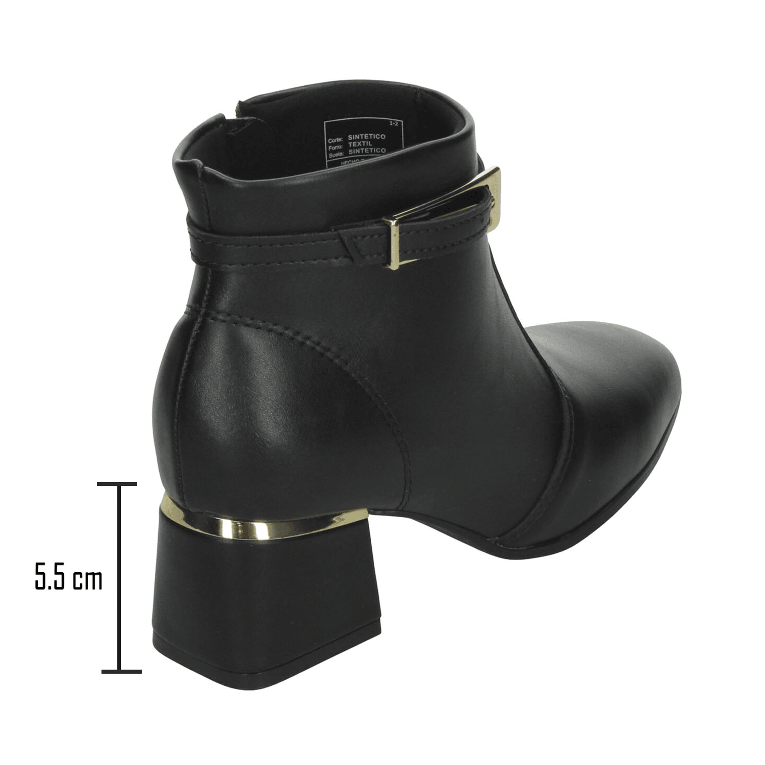 Botín Modare Dama Casual Tacón Cómodo Negro Mujer — imagen 3