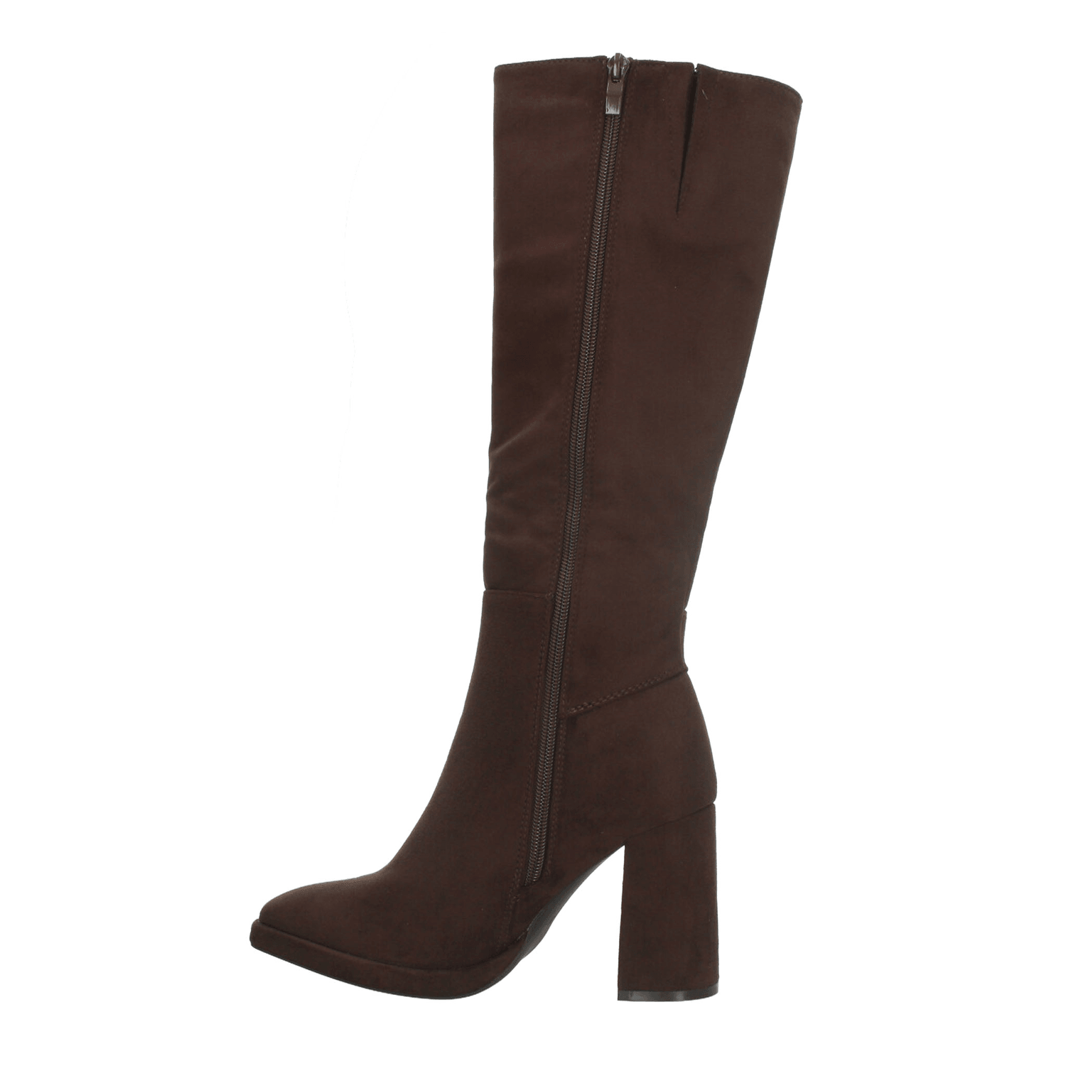 Bota Berlin Dama Casual Tacón Largo Cierre Café Mujer — imagen 5