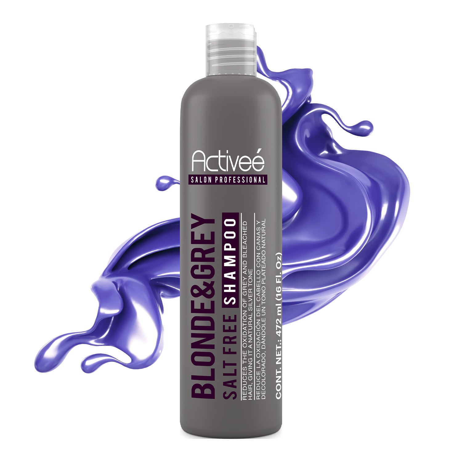 Shampoo Activee Professional Blonde & Grey Reduce la Oxidacion del Cabello con Canas y Decolorado dandole un tono plateado natural — imagen 2