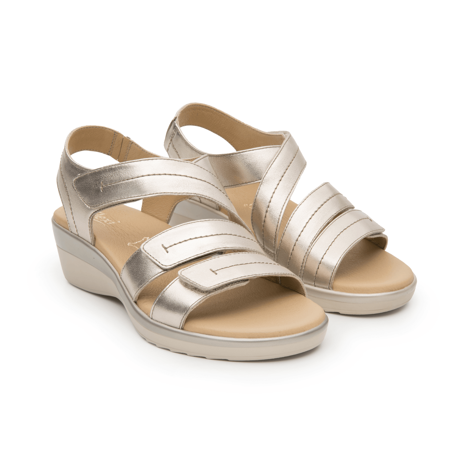 Sandalias Dama Flexi Dorado Casual Mujer — imagen 5