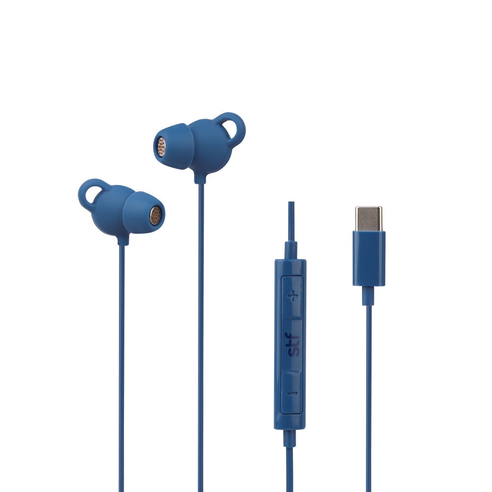 Audifonos alámbricos In-Ear STF Gravity: Tipo C, Micrófono, Azul — imagen 6