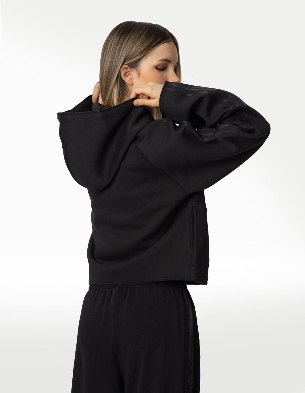 Sudadera Adidas Teamgeist ZP HD Negro - Mujer — imagen 3