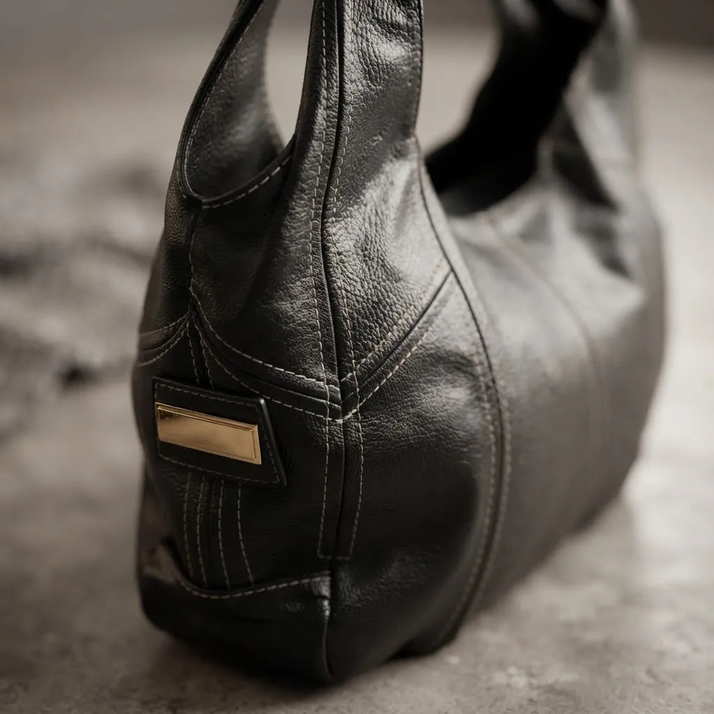Bolsa Hobo de Piel Negra para Dama Grande JF76 Med — imagen 10