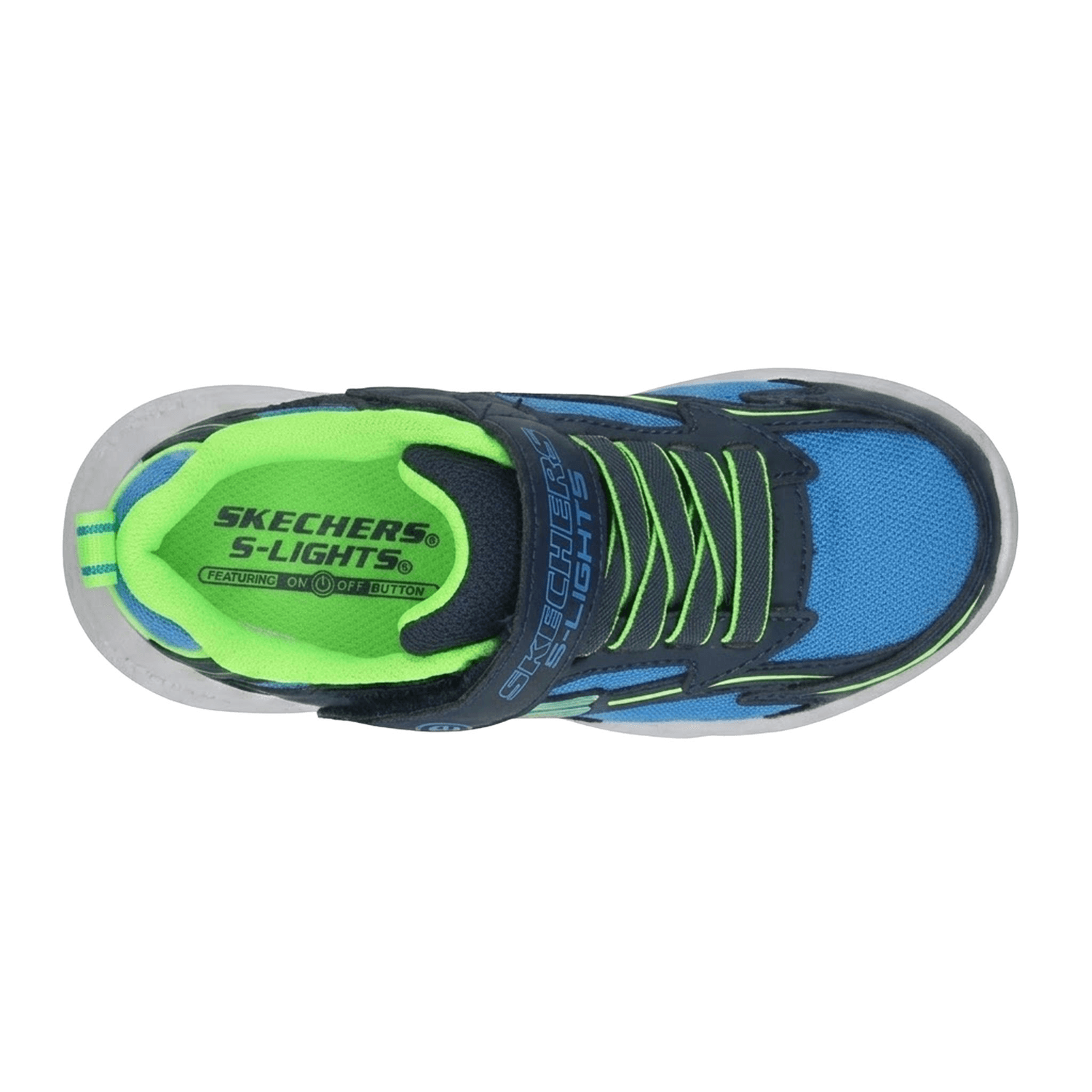 Tenis Skechers S-Lights Niño Azul Deportivo Luz Led Infantil T17-22 — imagen 9