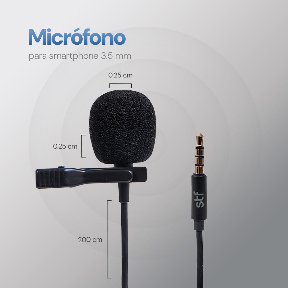Micrófono STF 3.5mm con clip para celular — imagen 5