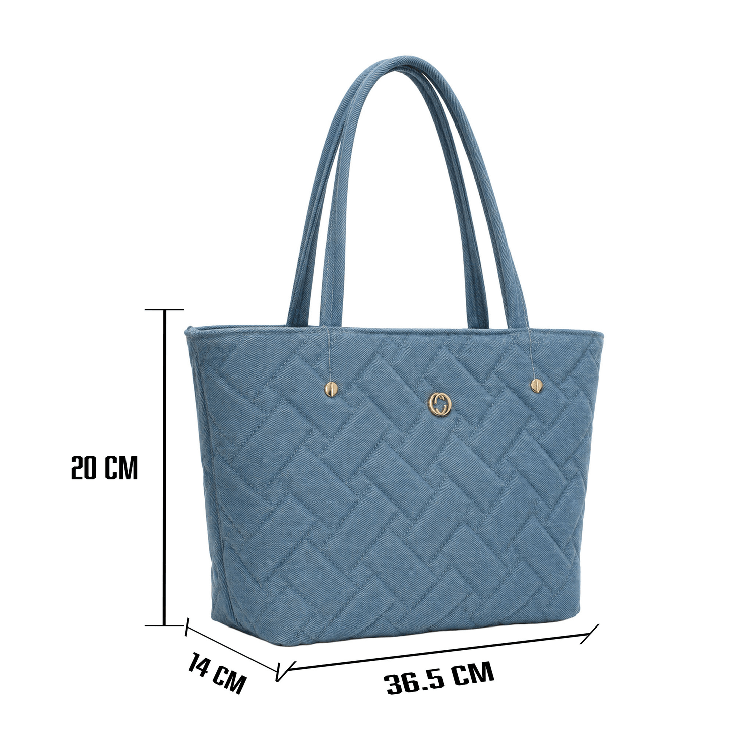 Bolsa Ferretina Dama Azul Mezclilla Casual Amplia Mujer — imagen 6
