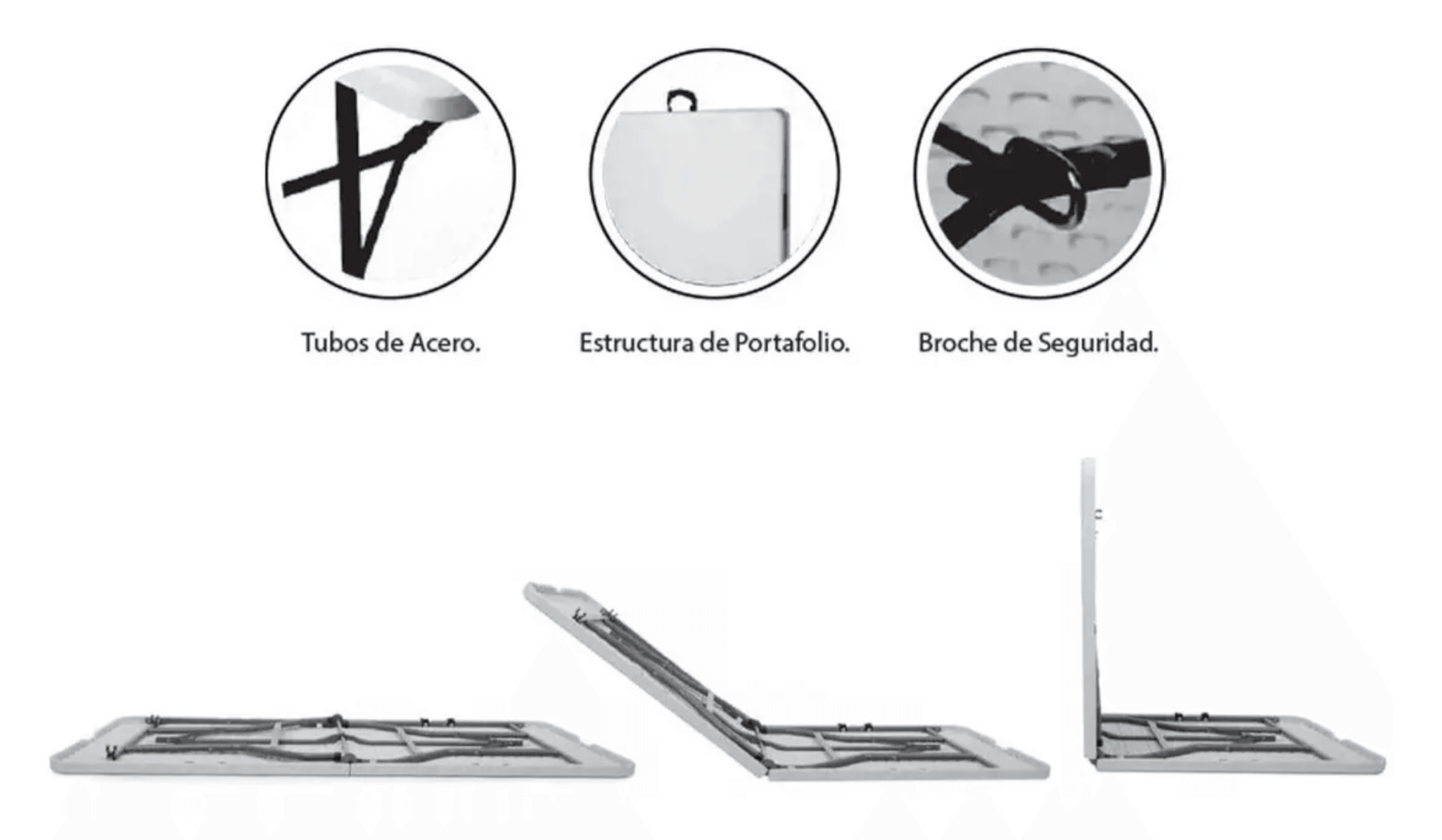 Mesa Plegable Plástico Portafolio 1.80m Jardín — imagen 6