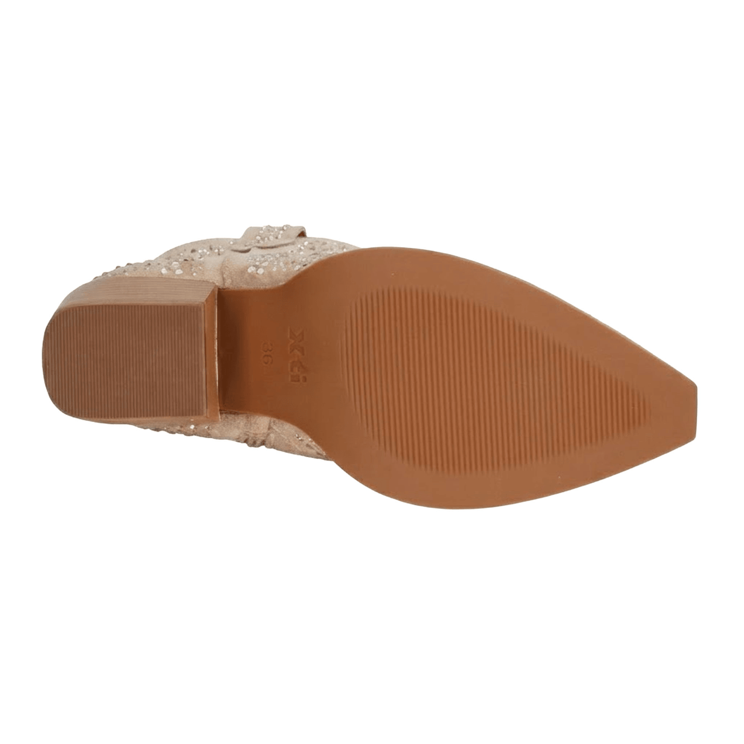 Botín Xti Dama Beige Casual Vaquero Pedreria Cierre Mujer — imagen 10