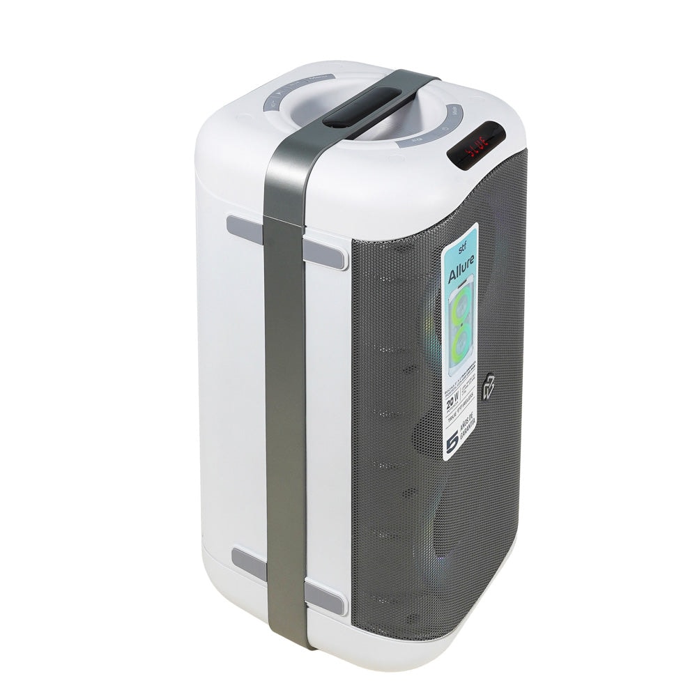 Bocina Portatil Allure 5x2 STF 20W 3hrs Uso Blanco — imagen 6