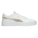 Tenis Puma Carina 3.0 Dama Casual Blanco Dorado Mujer