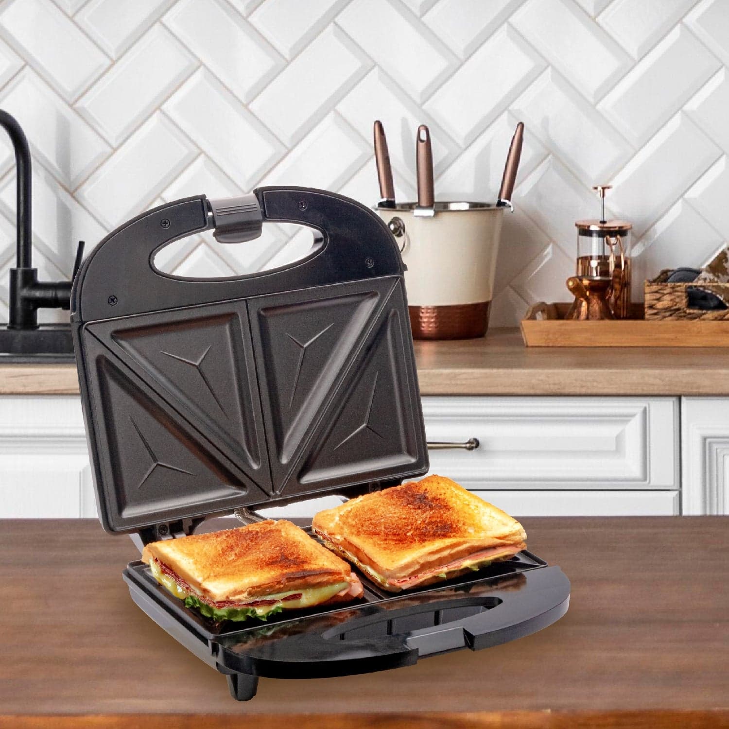 Sandwichera 2 Piezas Cocina Sandwich Placas Antiadherente Timco SA-811 — image 6
