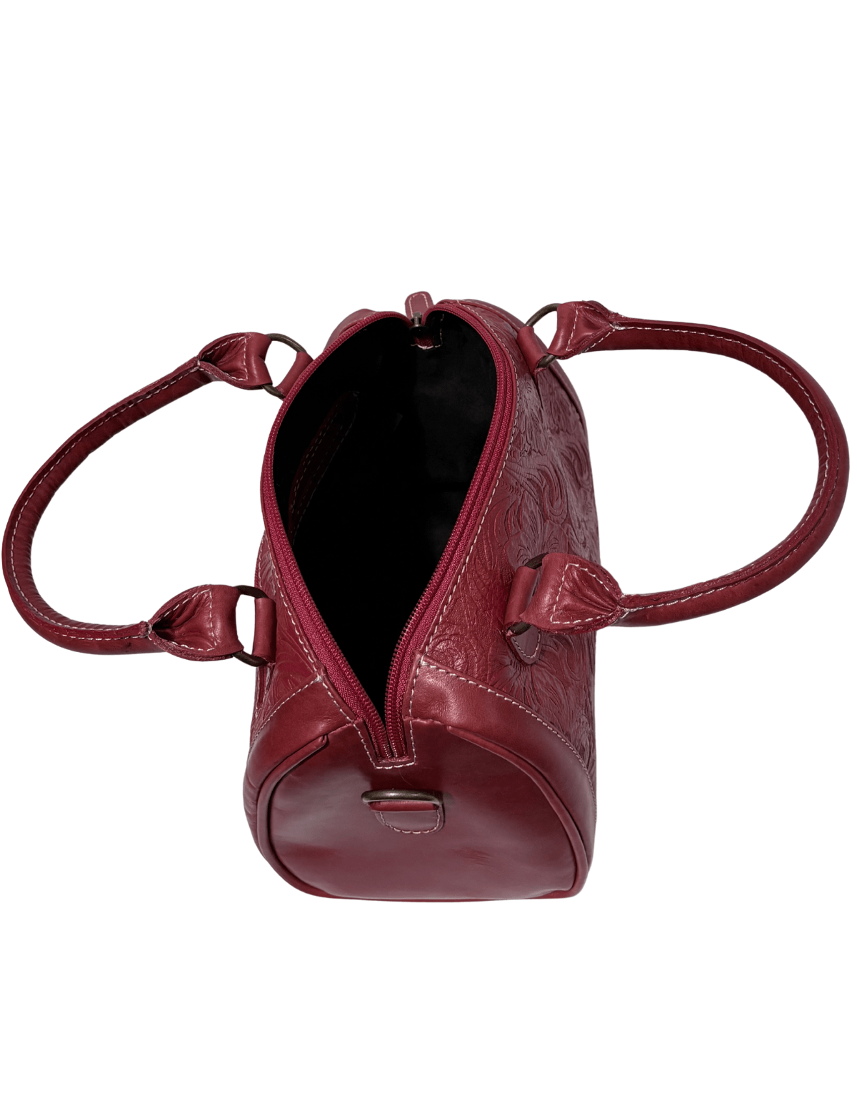 Bolsa Tipo Baúl Mini De Piel Legitima Grabada Dama Asa Adicional — imagen 10