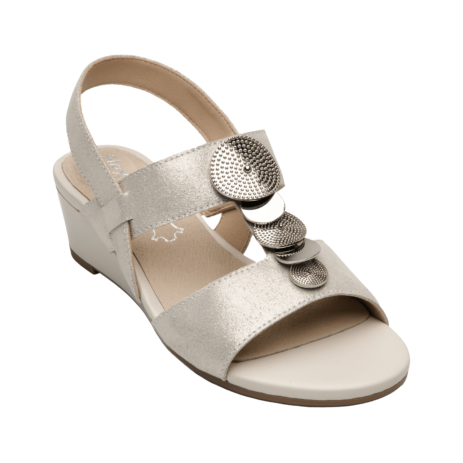 Sandalias Flexi Dama Casual Dorado Mujer — imagen 2
