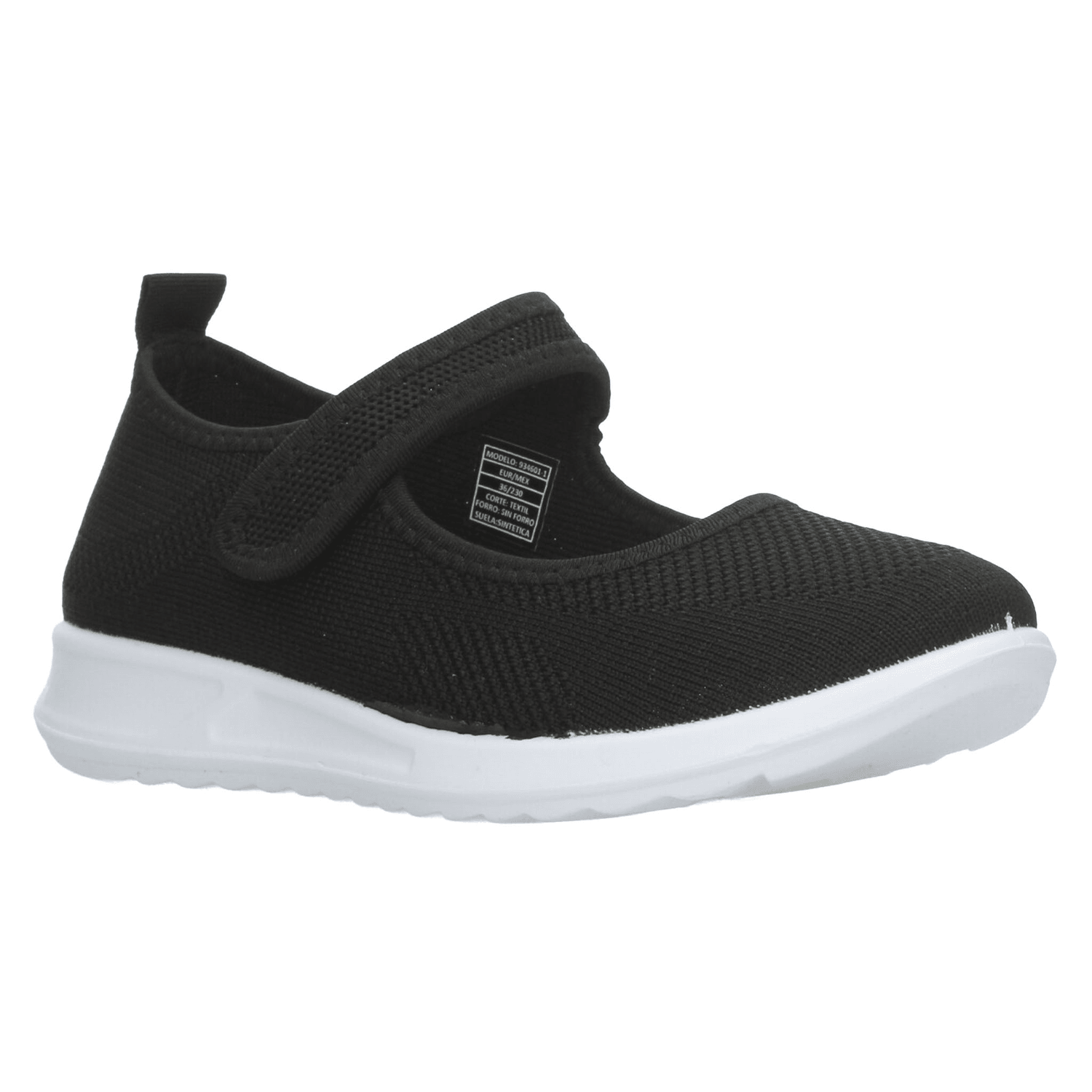 Zapato Berlin Dama Negro Confort Casual Cinta Adhesiva Mujer — imagen 3