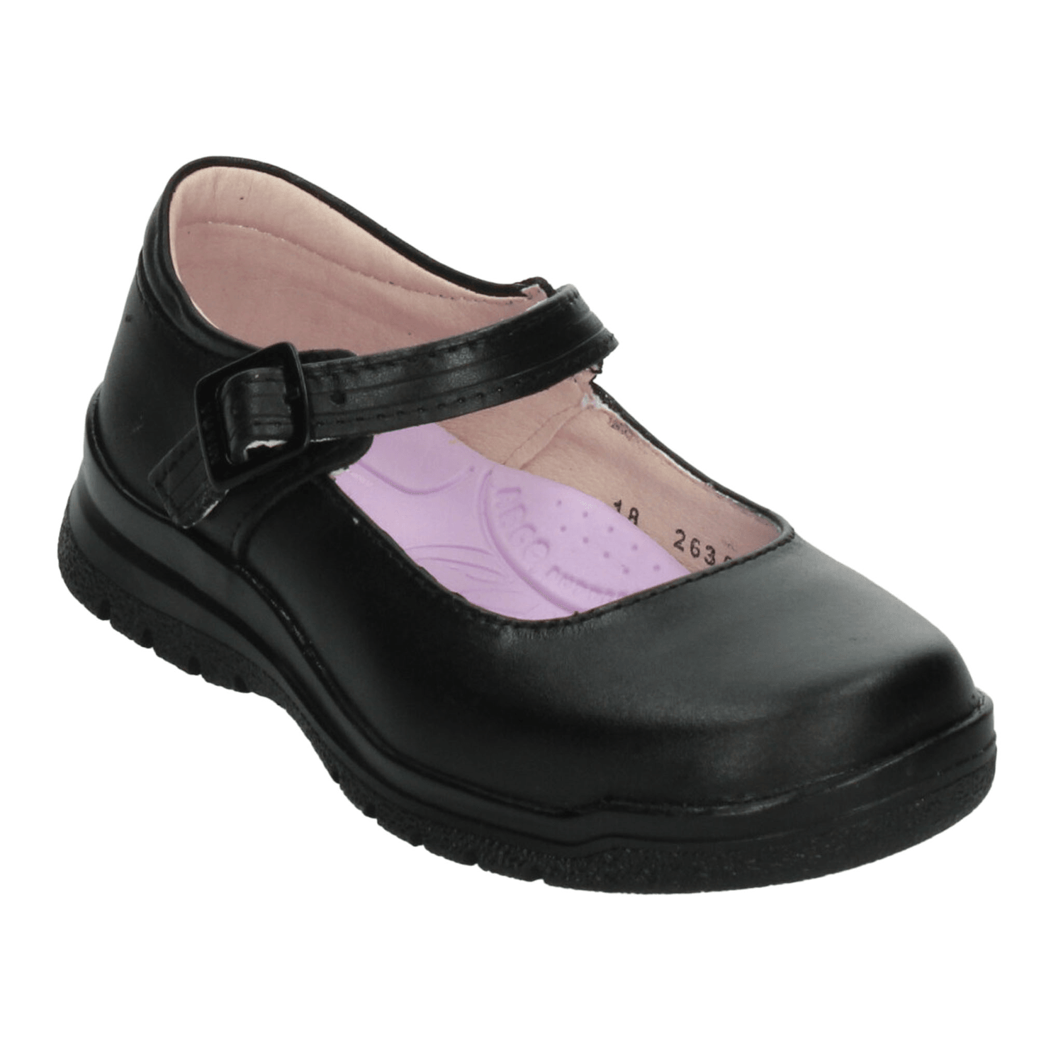 Zapato Yuyin Niña Escolar Hebilla Escuela Negro Infantil T18-22 — imagen 4