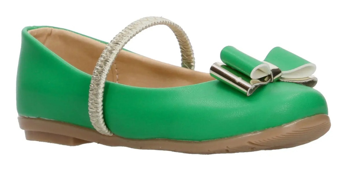 Flats Lady Loren's Niña Casual Moño Glitter Verde Infantil T15-21 — imagen 11
