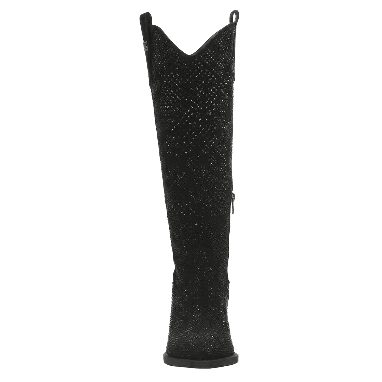 Bota Efe Dama Casual Vaquera Brillo Larga Tacón Negro Mujer — imagen 6