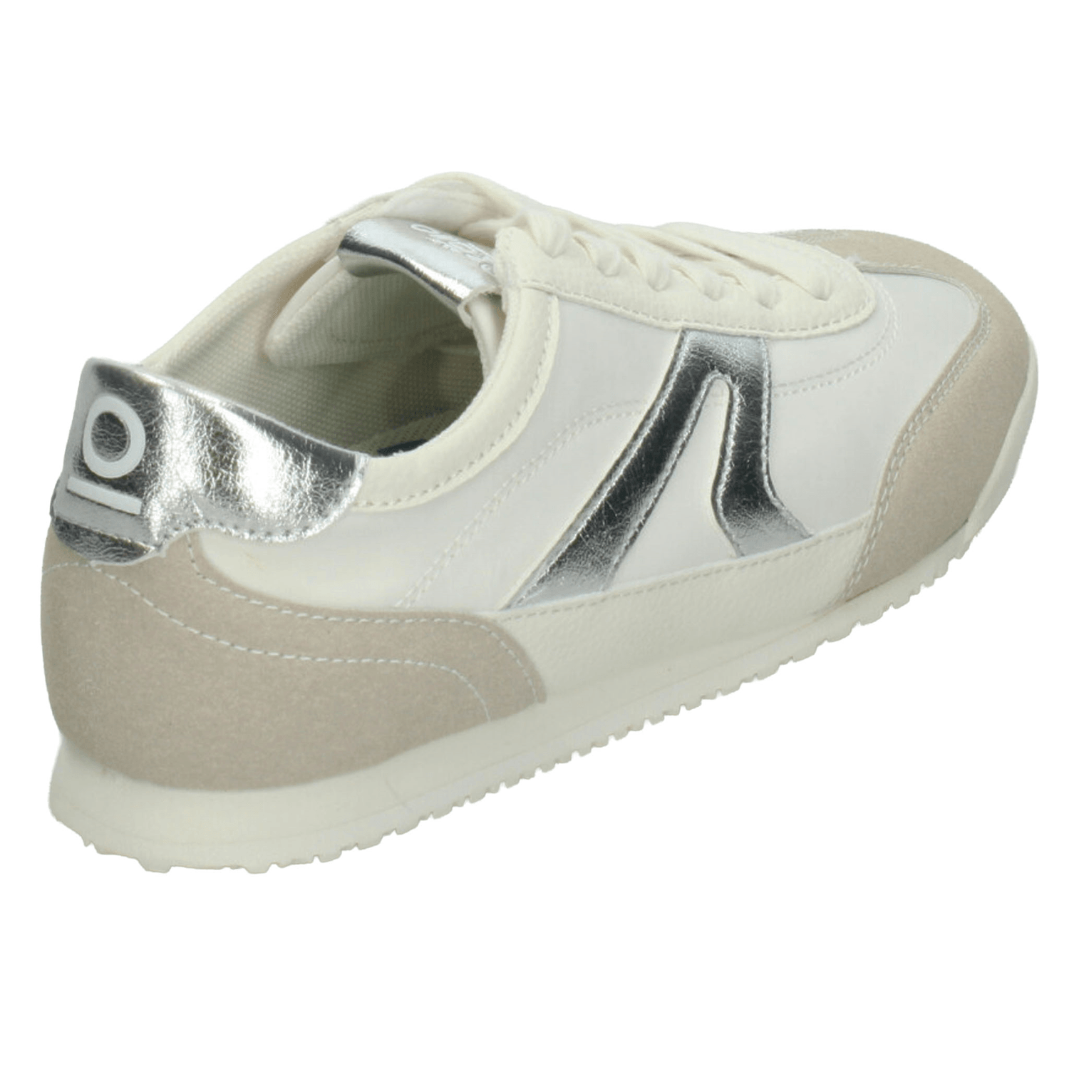 Tenis Ozono Dama Beige Plateado Casual Para Mujer — imagen 4
