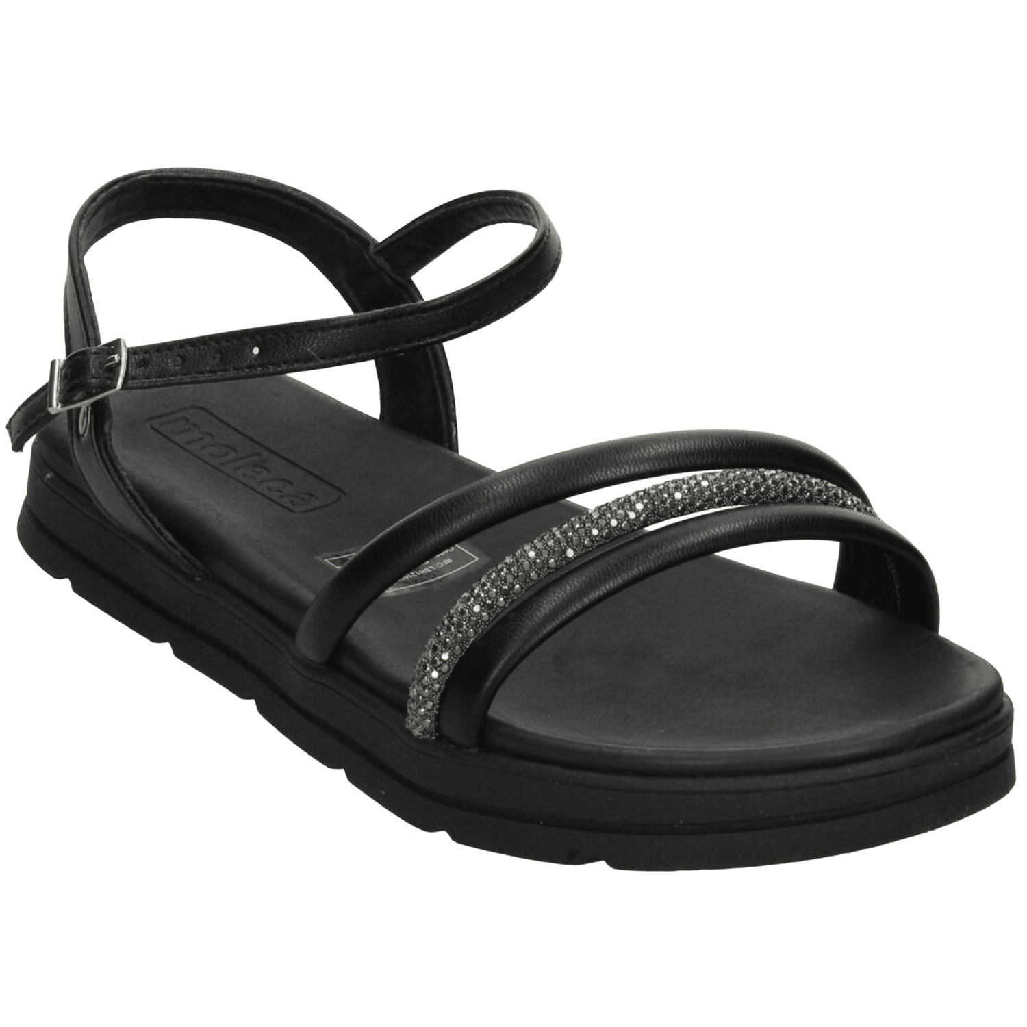 Sandalias Moleca Dama Casual Negro Mujer — imagen 4