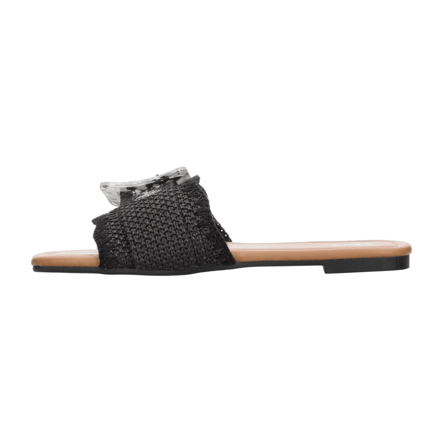 Sandalias Efe Dama De Piso Slideon Casual Negro Mujer — imagen 5