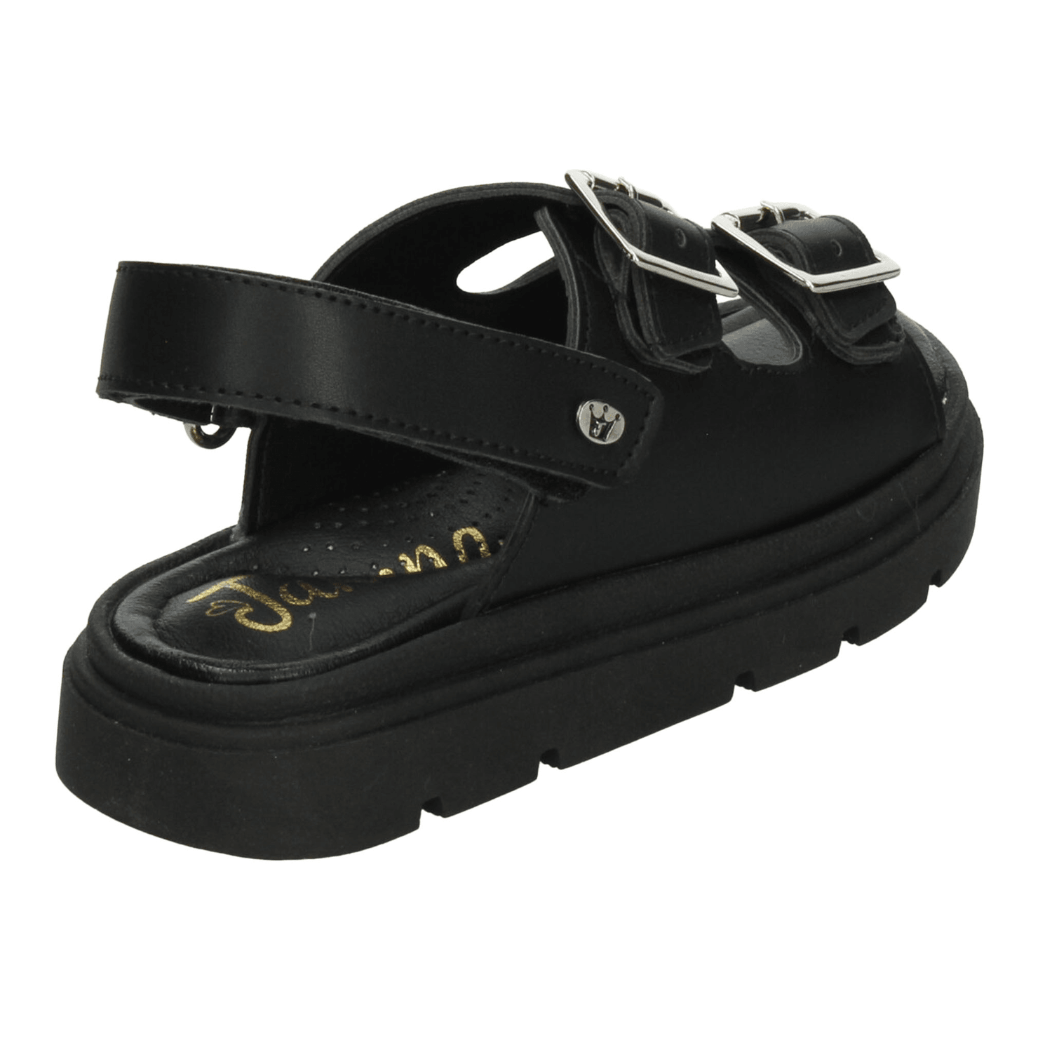 Sandalia Jakuna Niña Cinta Adhesiva Casual Negro Infantil T22-27 — imagen 3