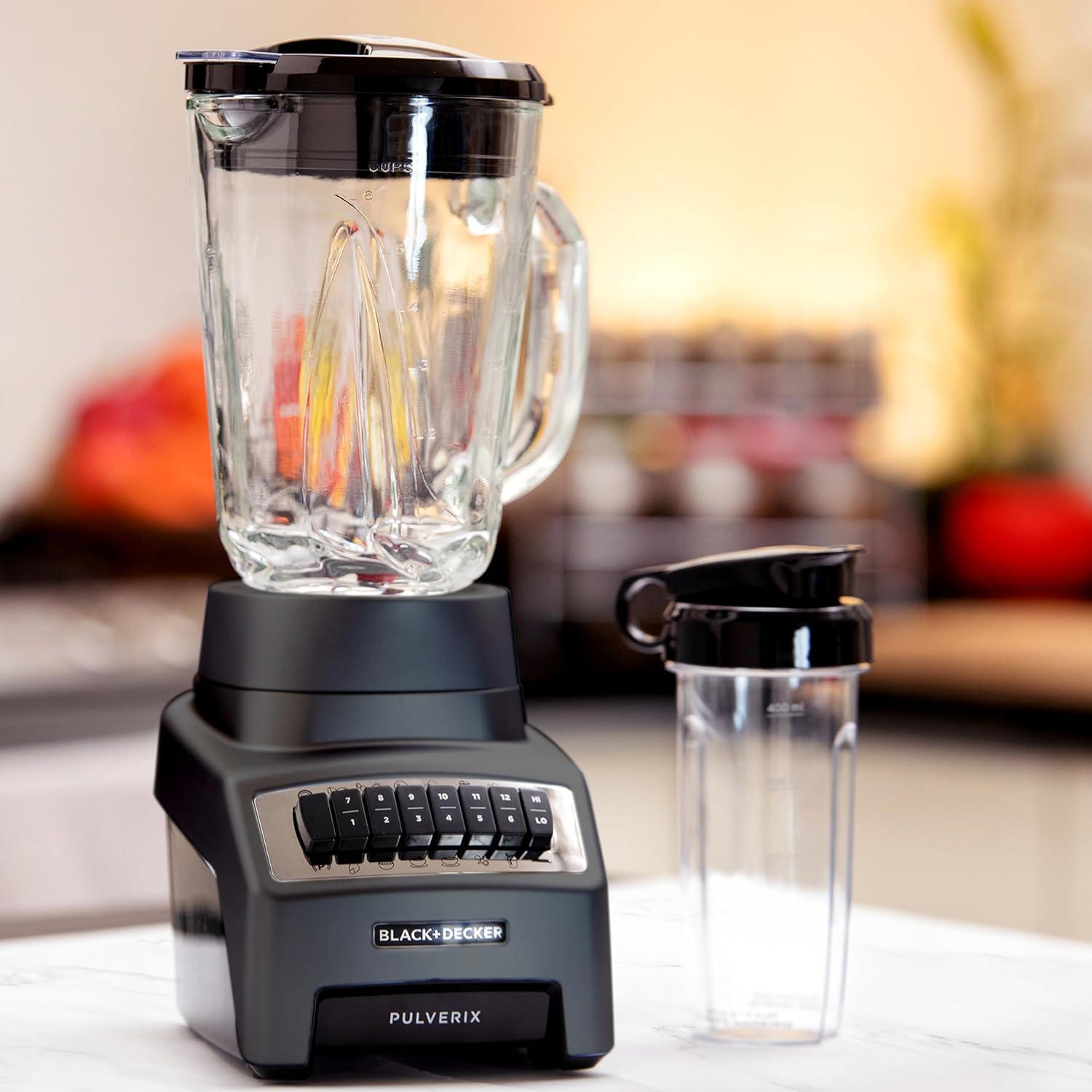 Licuadora Black+Decker Pulverix BL1140MB-MX 700W Jarra Vidrio 1.5 L + Vaso Personal 500 ml — imagen 7