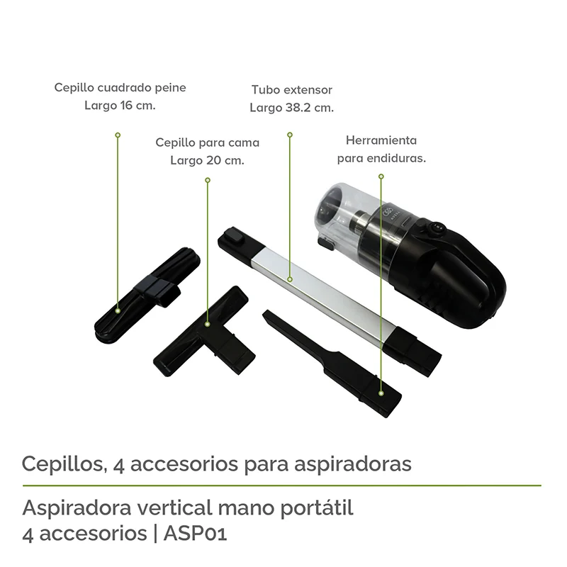 Aspiradora 2 en 1 Inalámbrica Avera 80W con 3 Cepillos — imagen 5