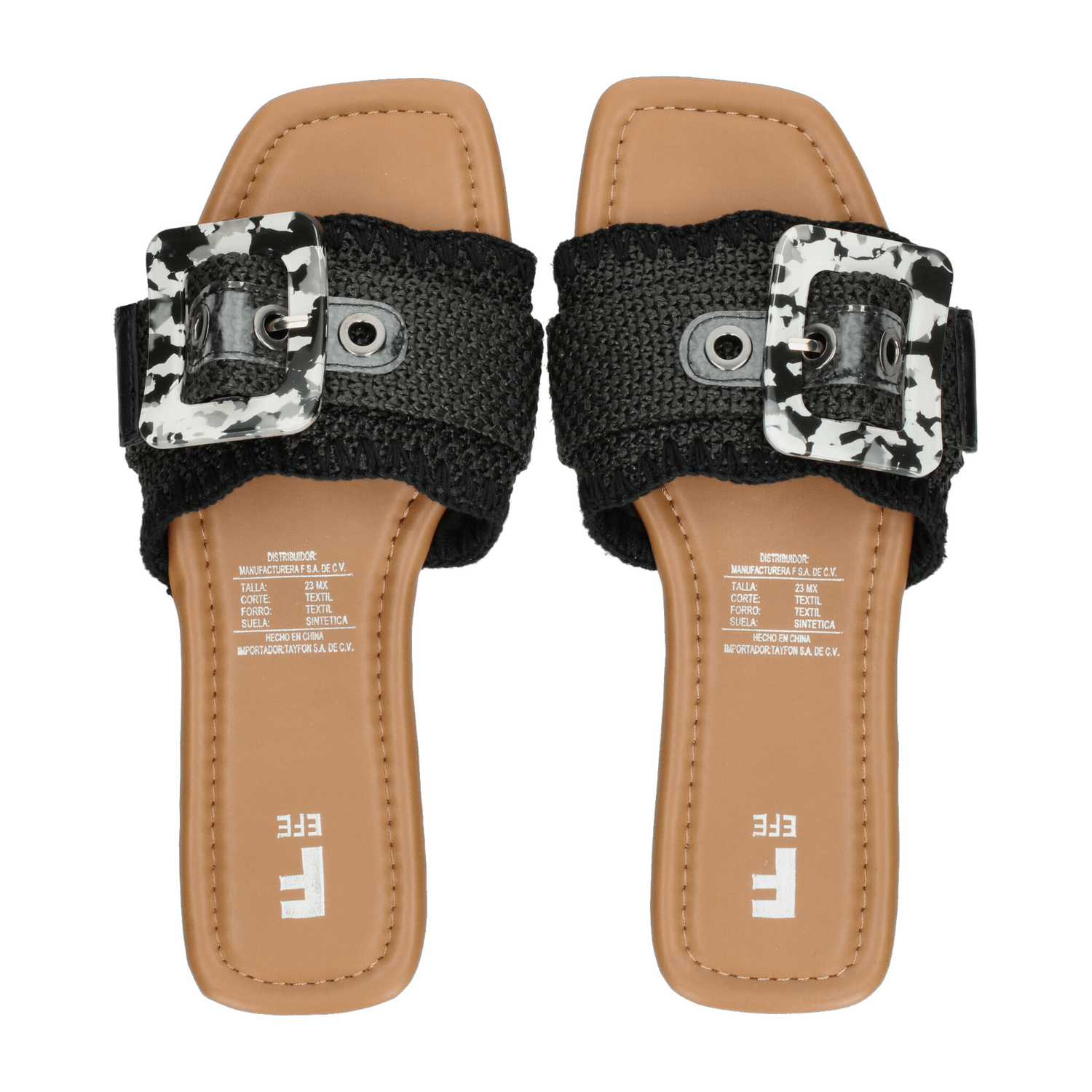 Sandalias Mujer Efe Negro Casual Dama — imagen 11