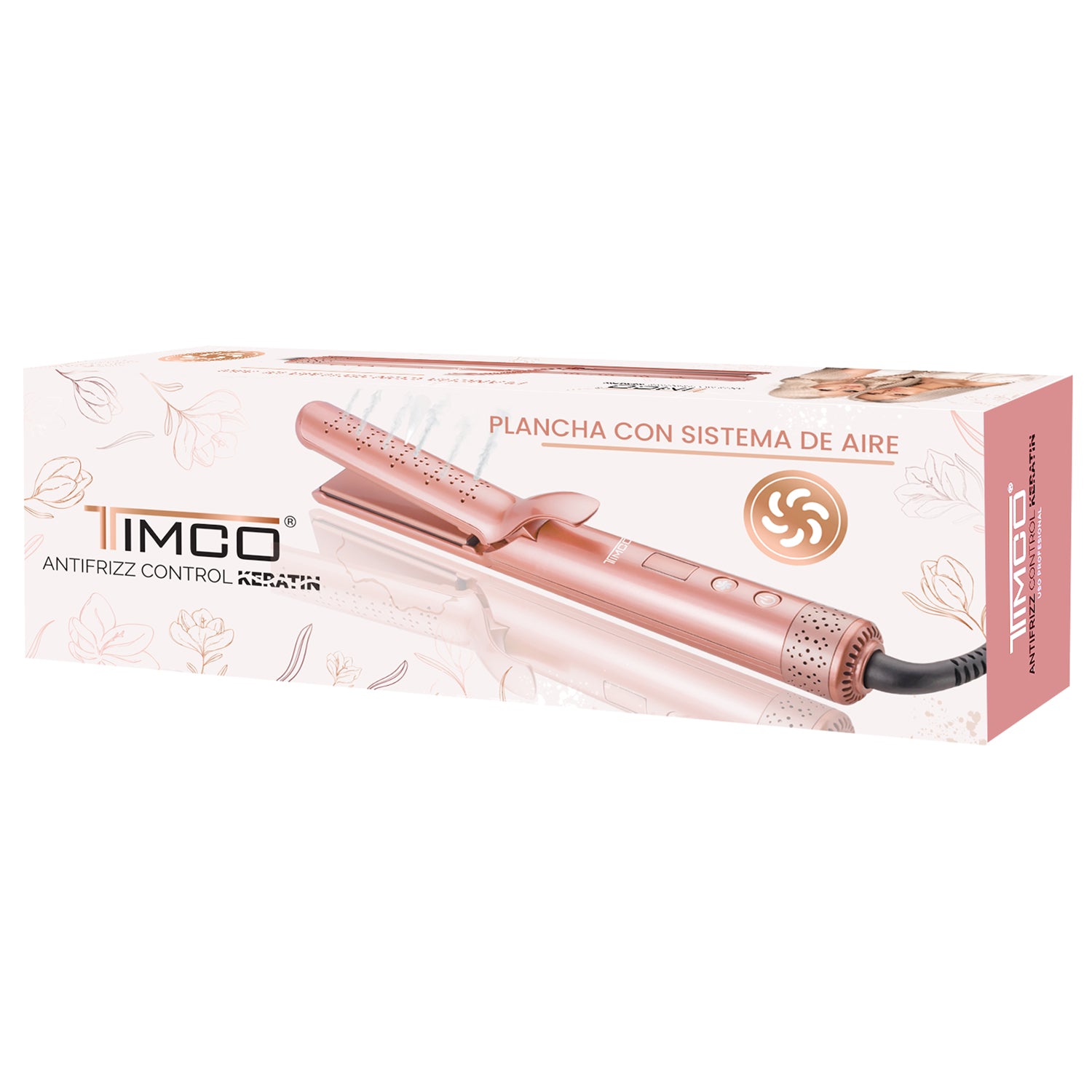 Plancha Alaciadora de Cabello con Sistema de Aire Antifrizz Control Keratin Timco PHS109 — imagen 6