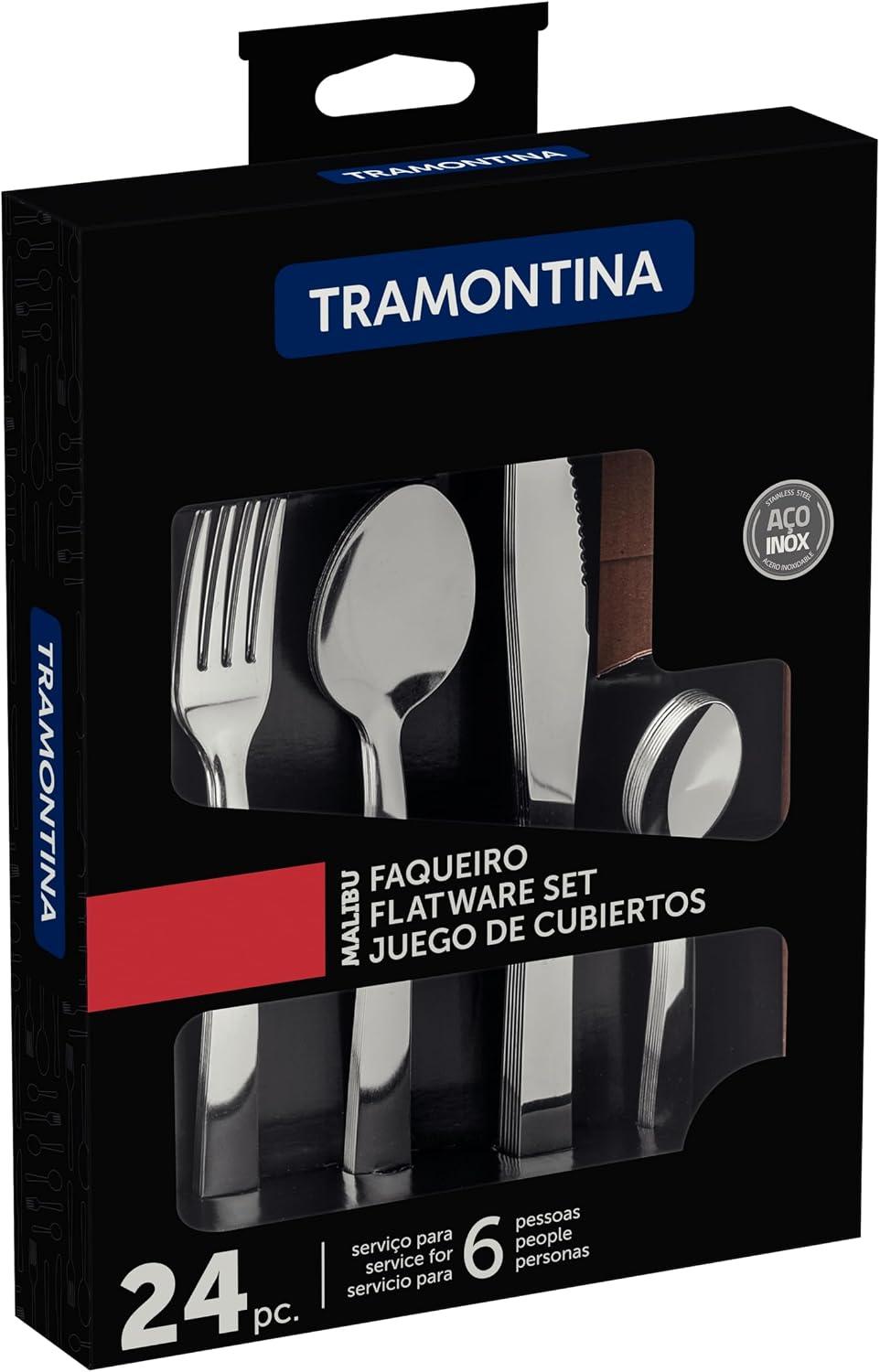 Juego de Cubiertos Tramontina Malibu 24 Piezas Acero Inox — imagen 2