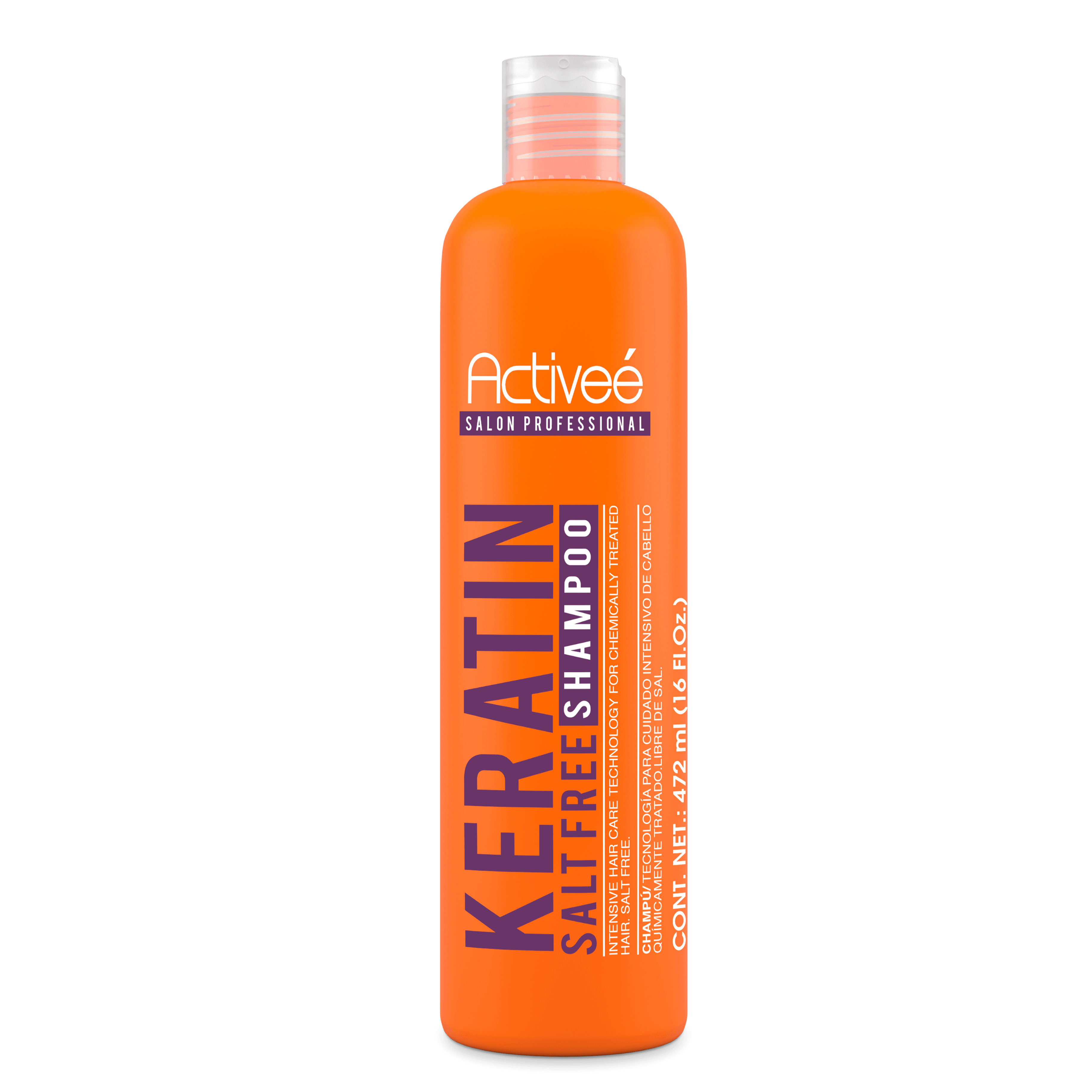 Shampoo Activee Professional Keratin Tecnologia para cuidado Intensivo de Cabello Quimicamente tratado Libre de Sal — imagen 4