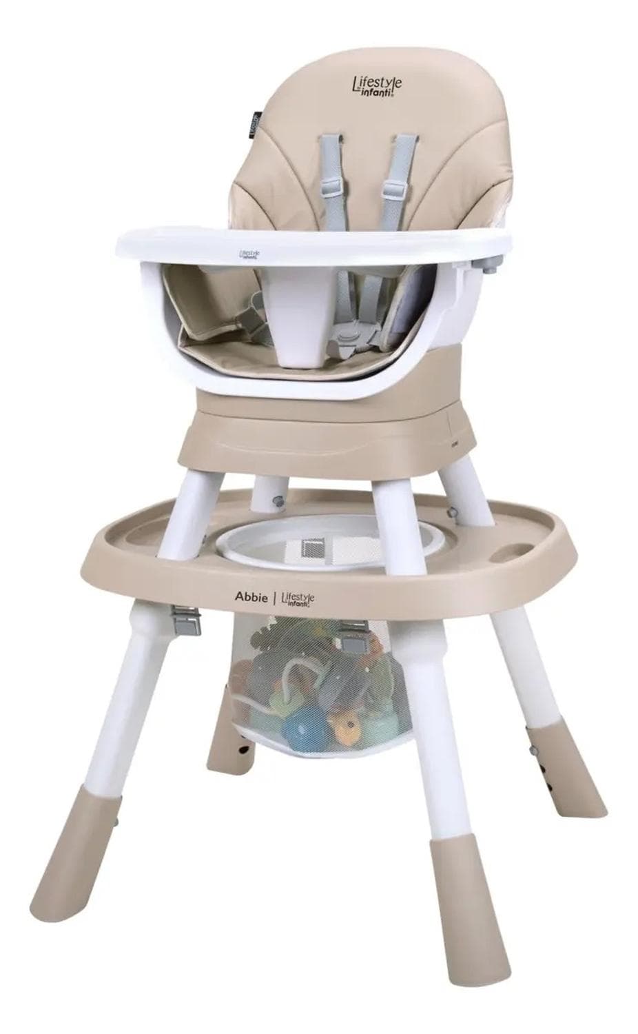 Silla Alta Infanti Abbie Beige Multifuncional Ajustable — imagen 2