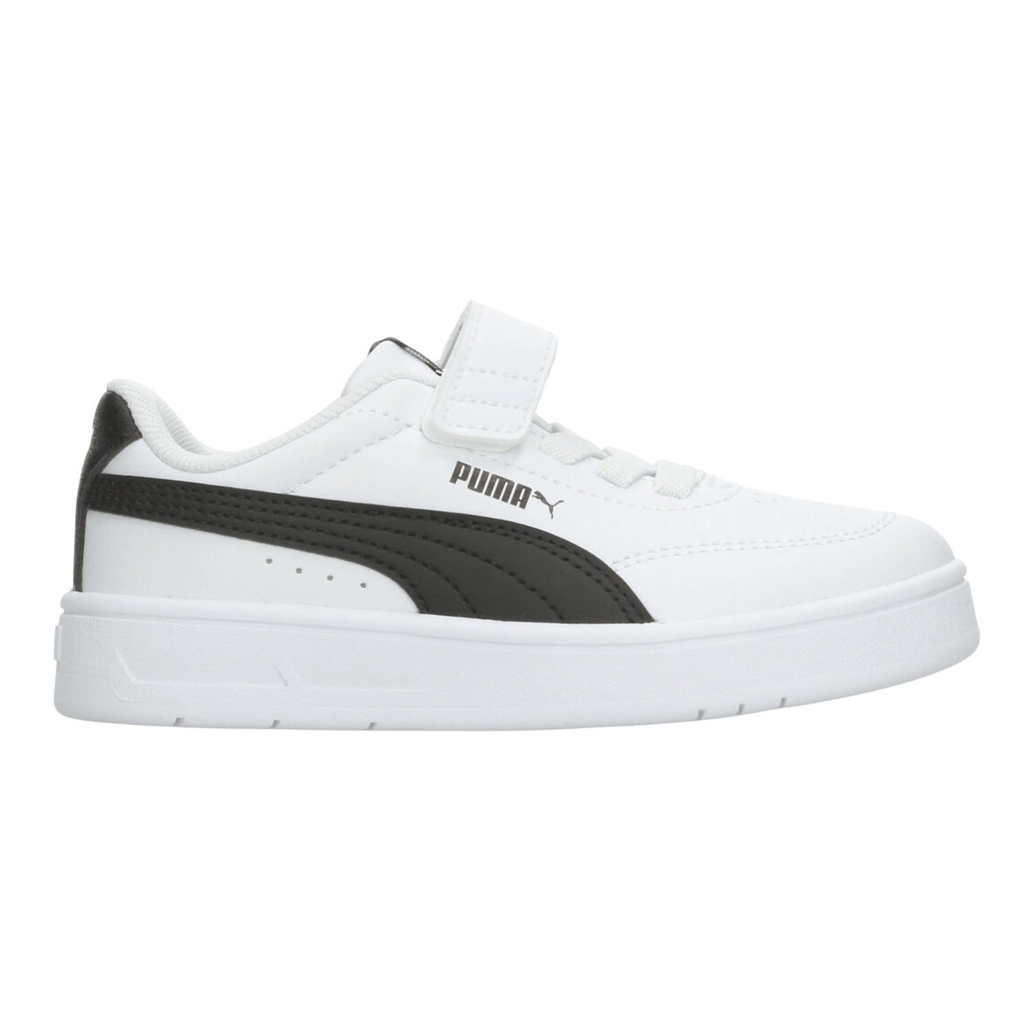 Tenis Puma Court Classic Clean Niño Casual Negro Infantil T16-22 — imagen 1