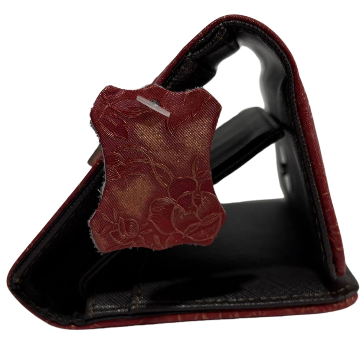 Cartera De Dama Piel Legitima Genuina Ternera Grabada Pequeña Mini — imagen 7