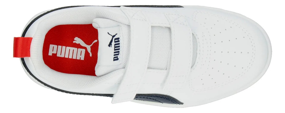 Tenis Puma Rickie V Niño Casual Urbano Blanco Infantil T16-22 — imagen 17